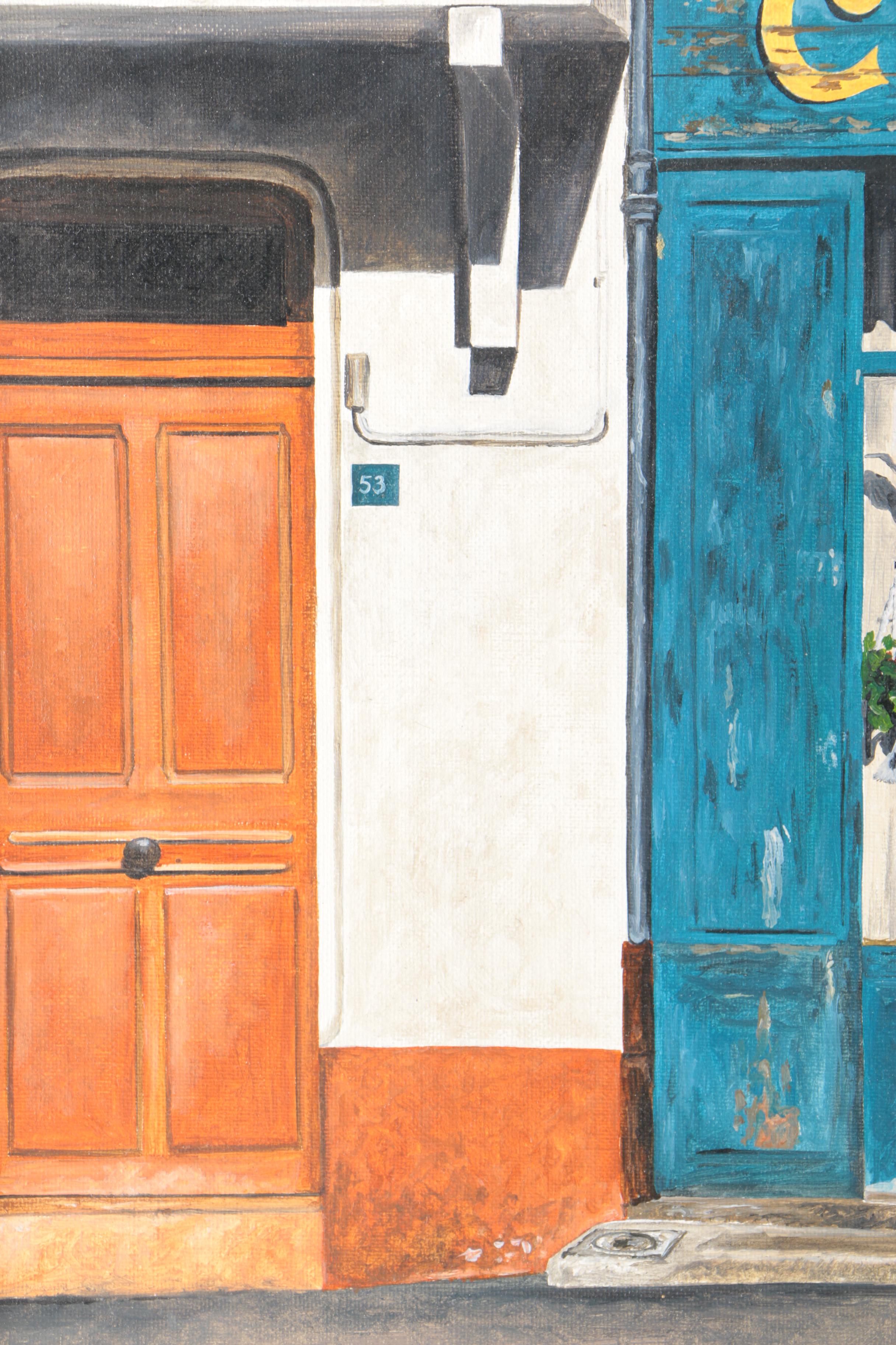 Giclee Print on Canvas After Dominique Nayer "Chez Claude"