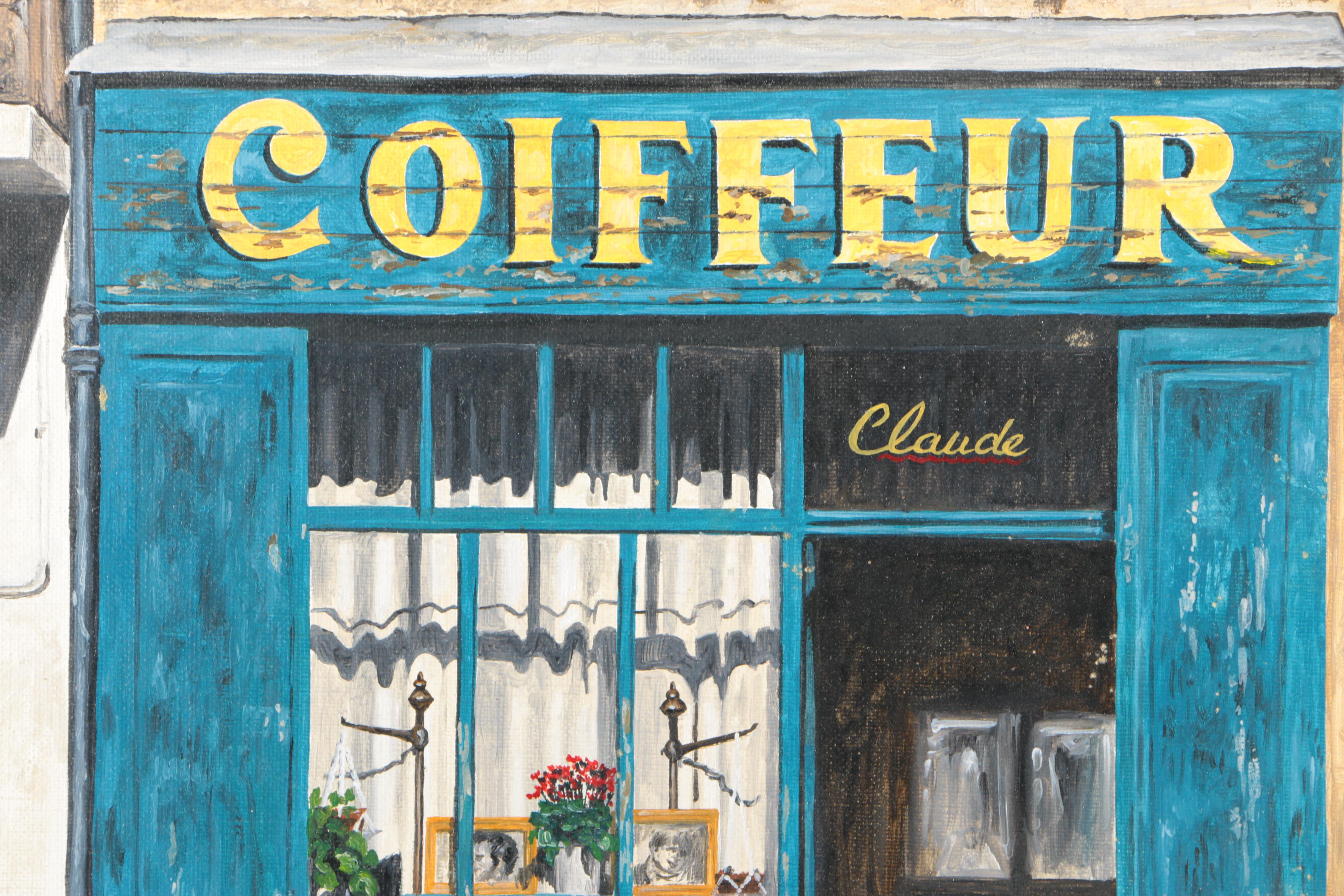 Giclee Print on Canvas After Dominique Nayer "Chez Claude"