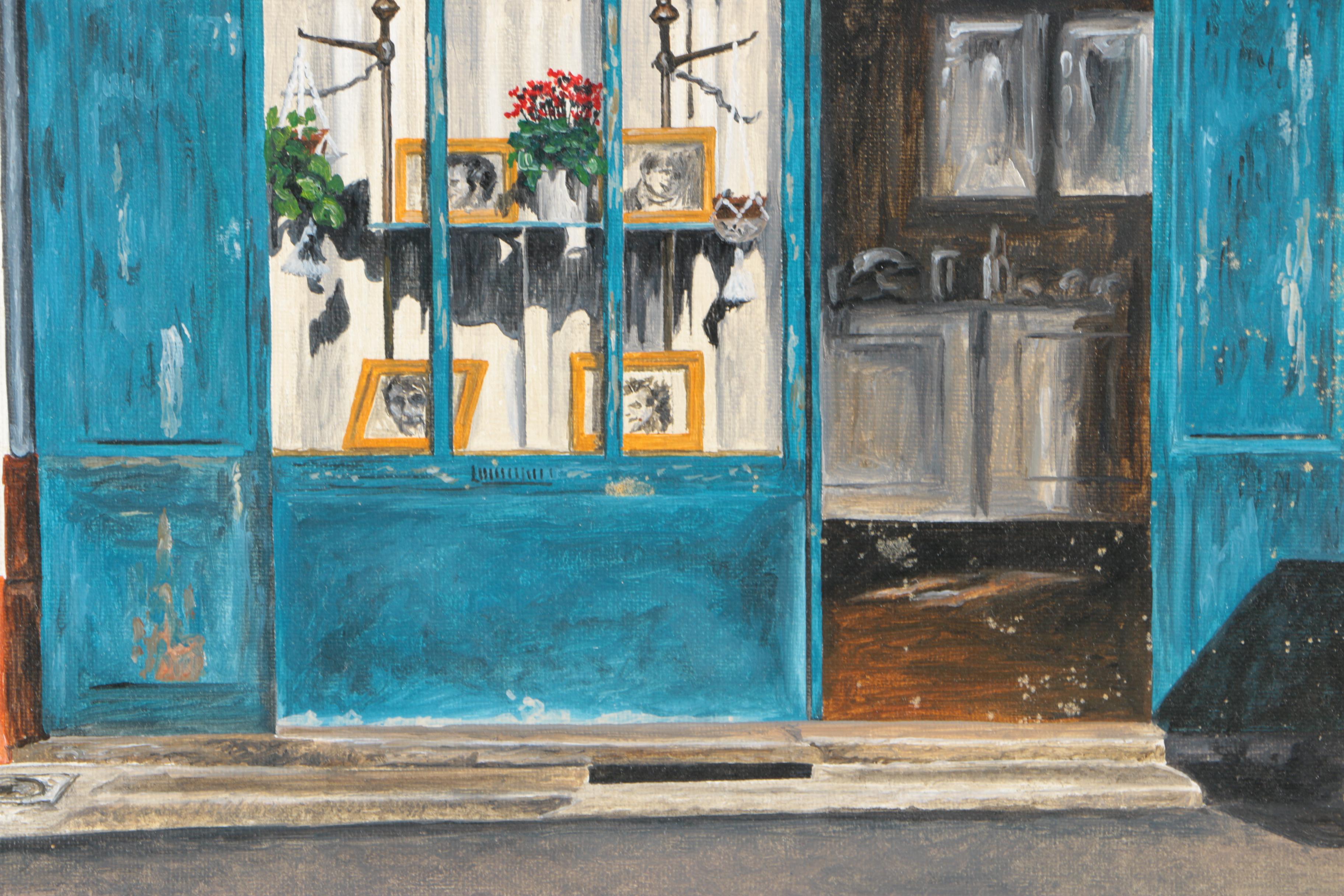 Giclee Print on Canvas After Dominique Nayer "Chez Claude"