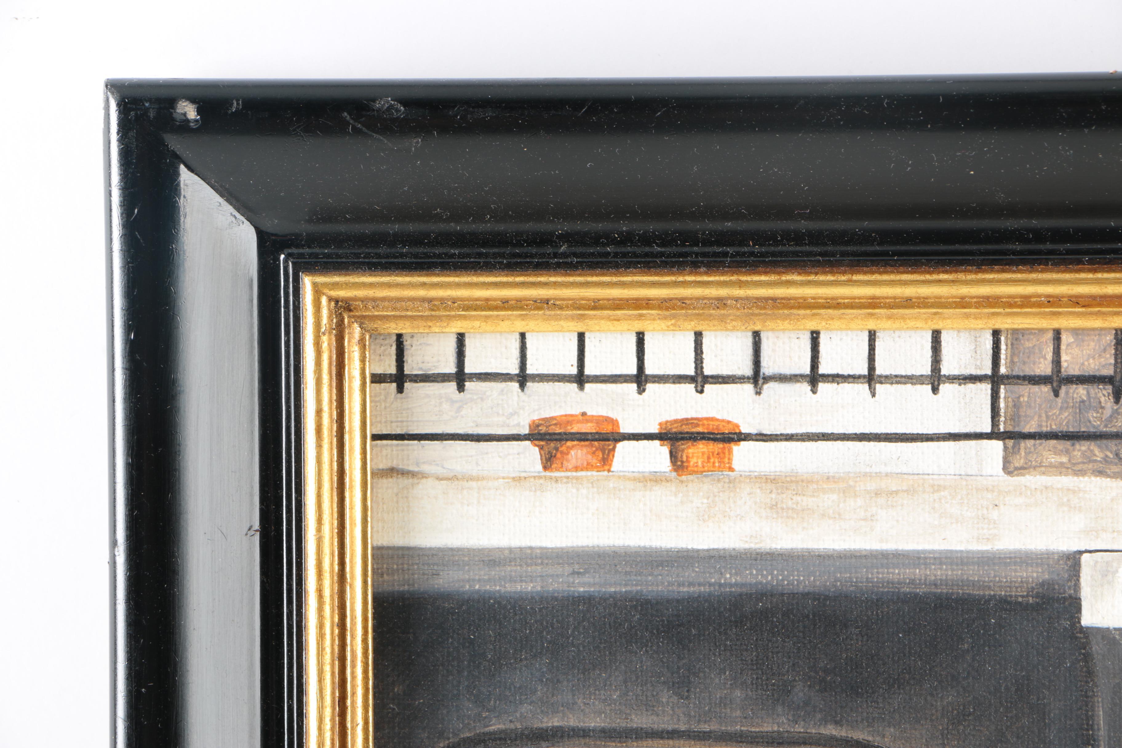 Giclee Print on Canvas After Dominique Nayer "Chez Claude"