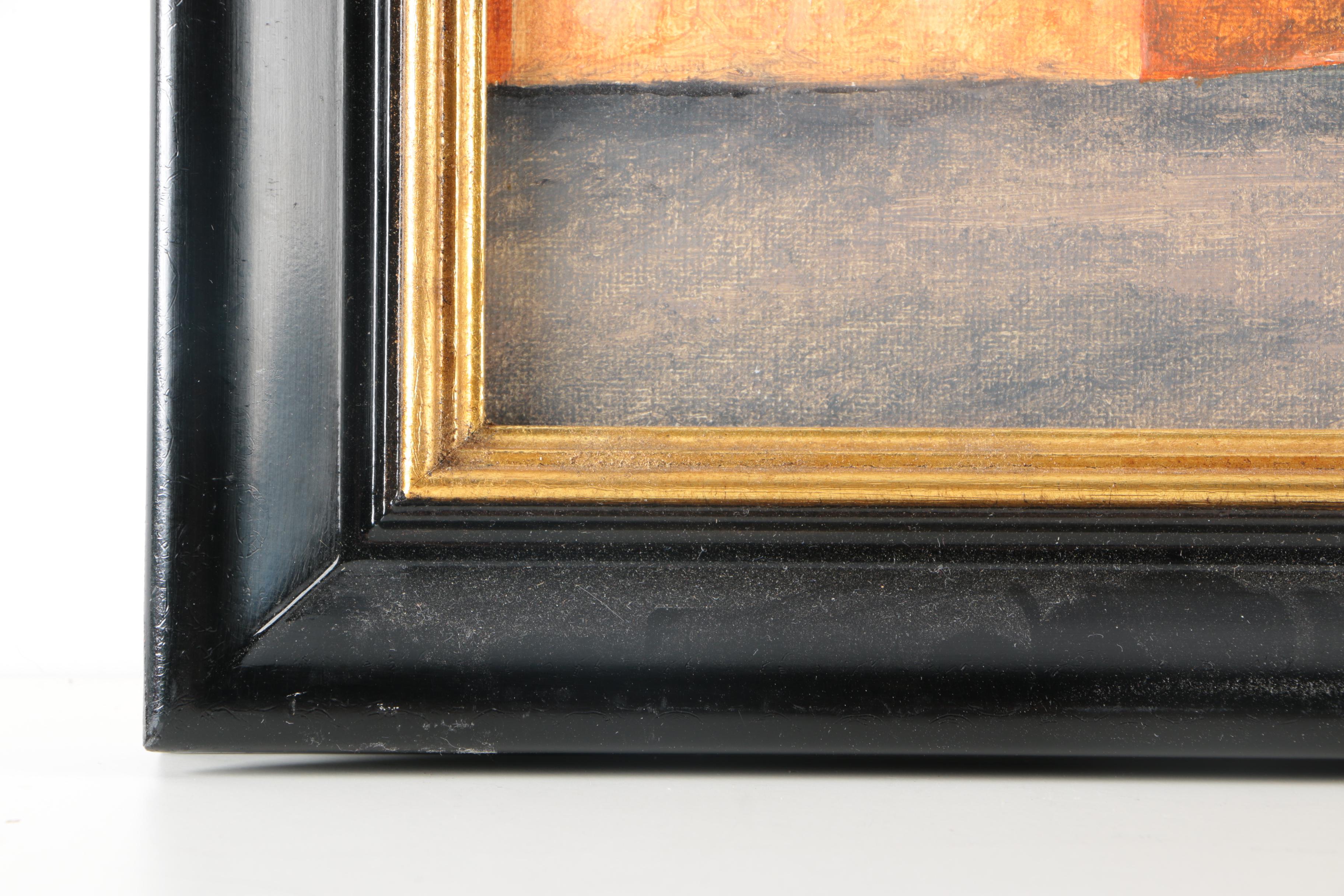 Giclee Print on Canvas After Dominique Nayer "Chez Claude"