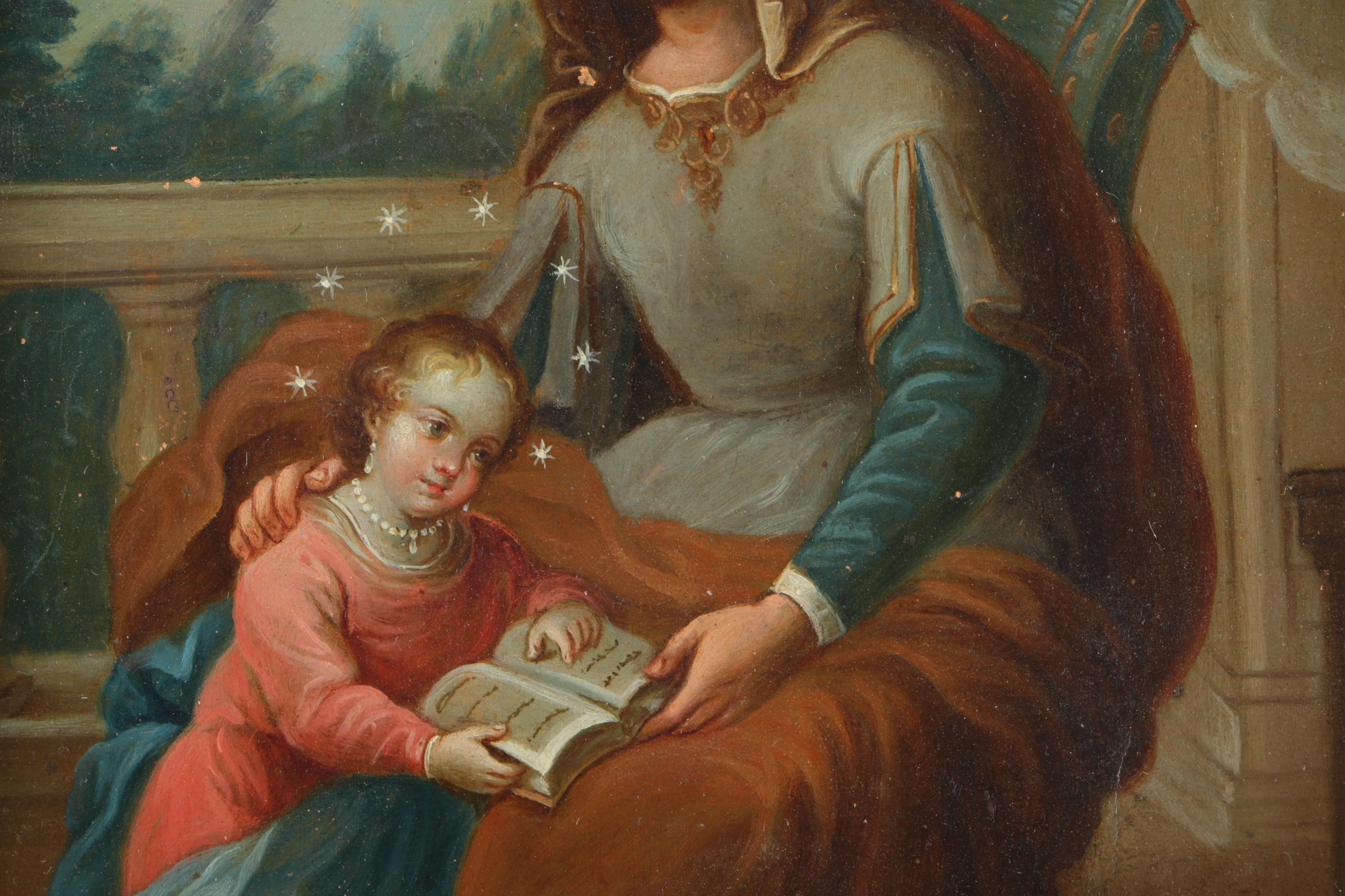 17th Century Oil Painting on Copper of the Madonna and Child
