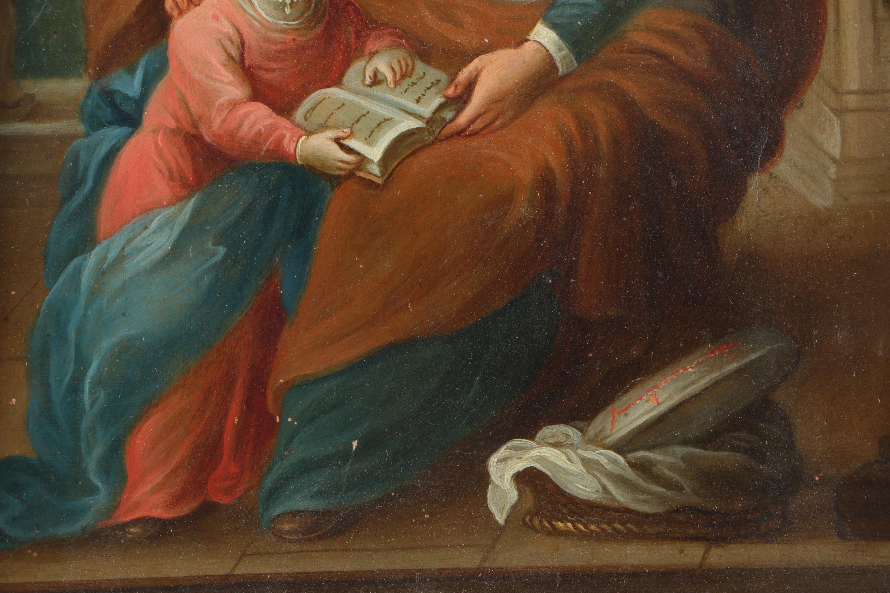 17th Century Oil Painting on Copper of the Madonna and Child