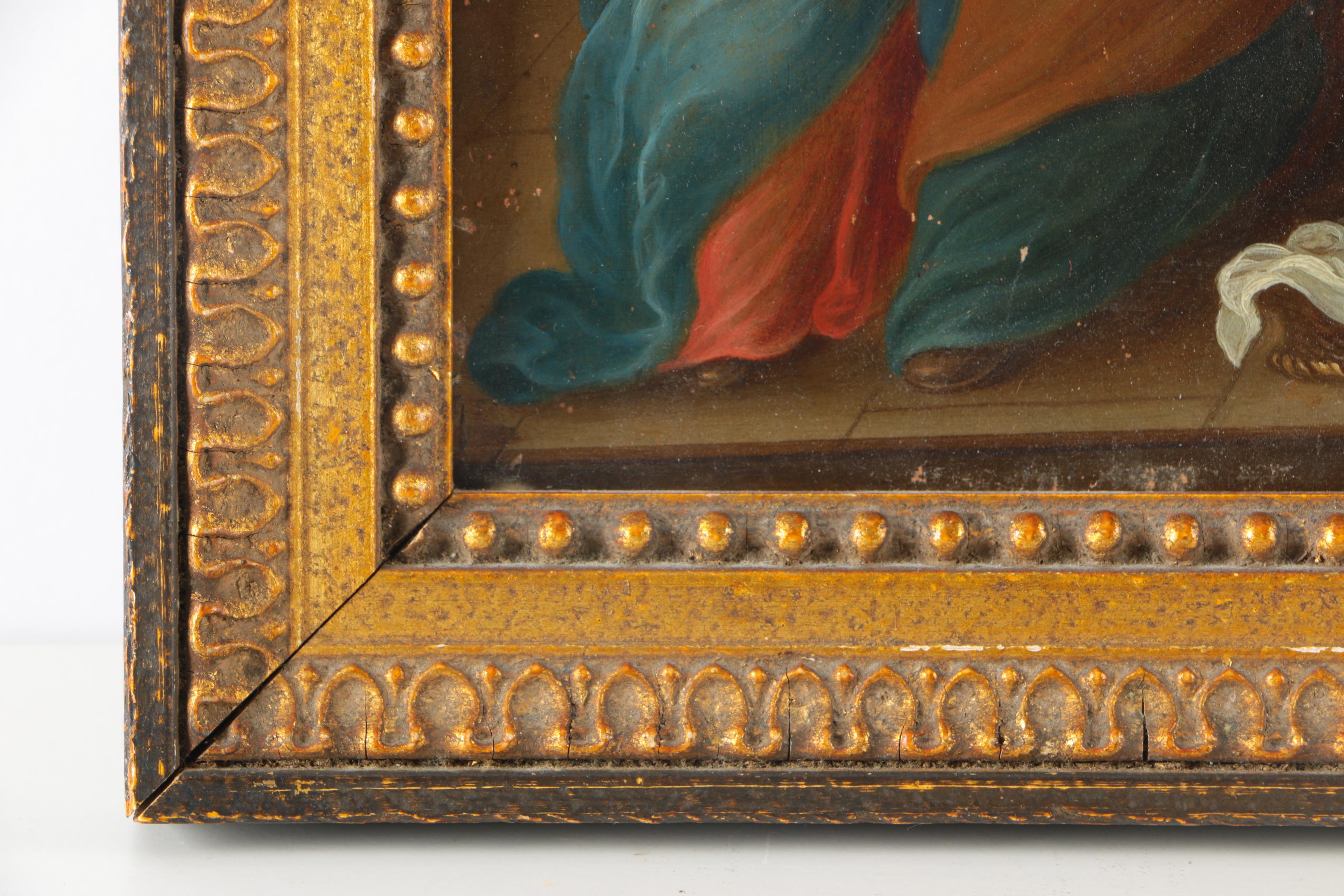 17th Century Oil Painting on Copper of the Madonna and Child