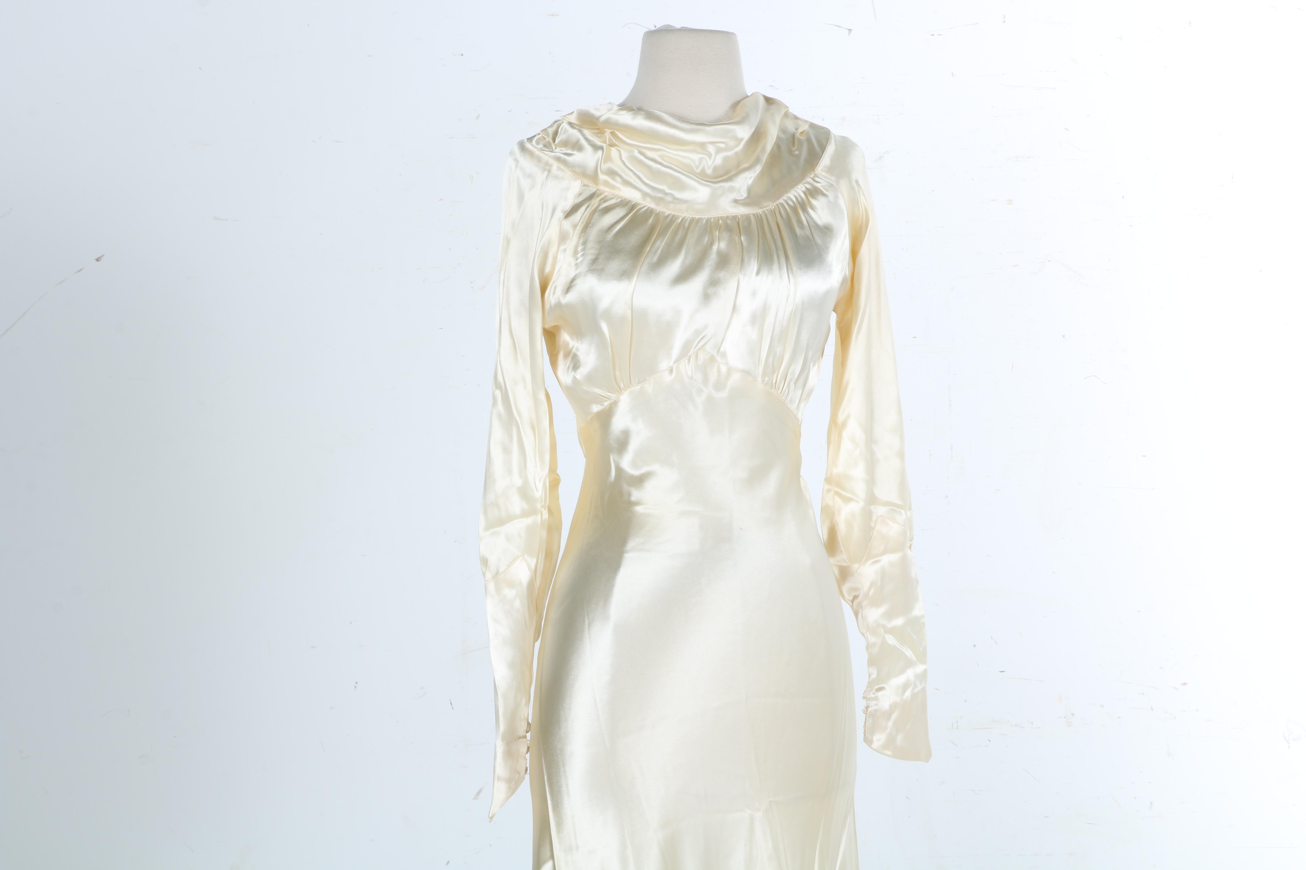 Vintage Wedding Gown with Mary Jane Shoes