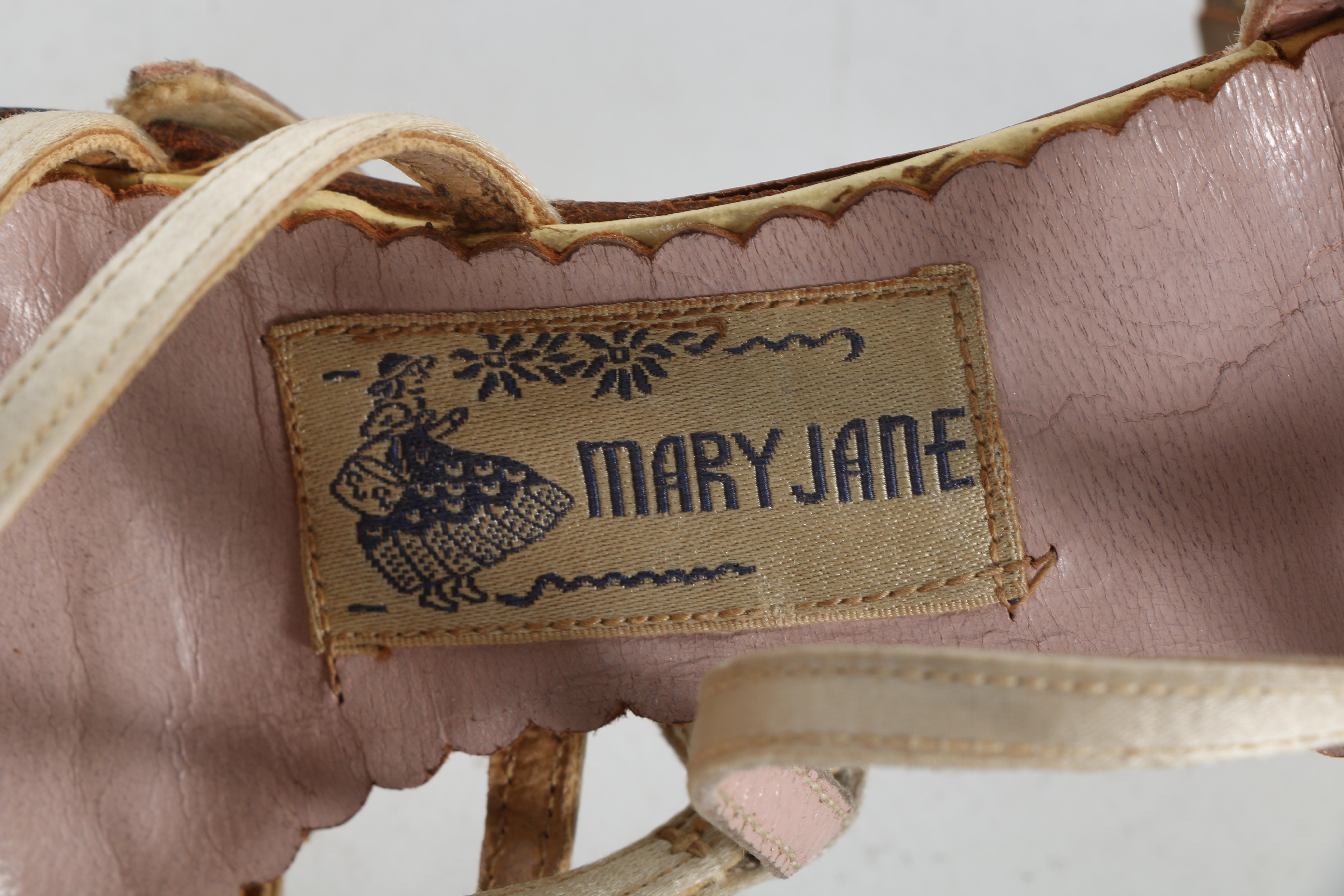 Vintage Wedding Gown with Mary Jane Shoes