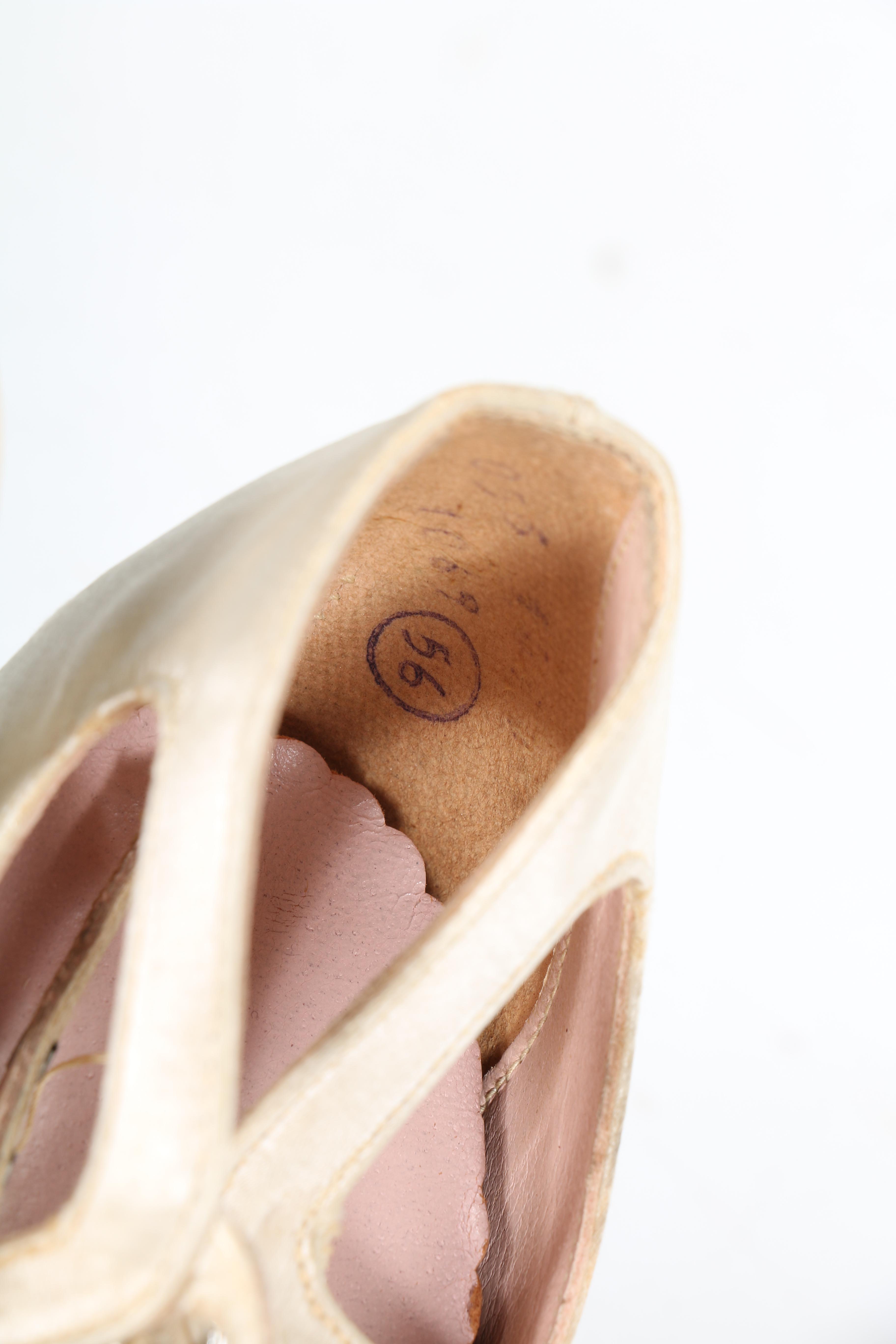 Vintage Wedding Gown with Mary Jane Shoes