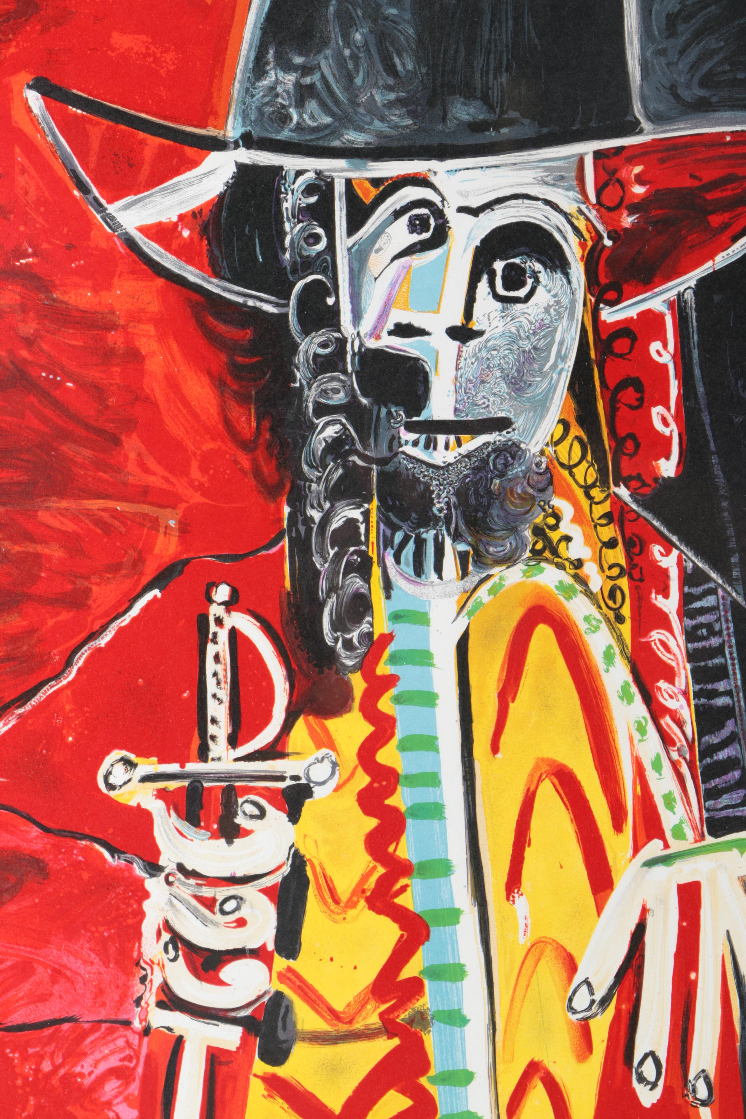 H. Deschamps Lithographic Poster After Picasso's "Homme à l'épée"