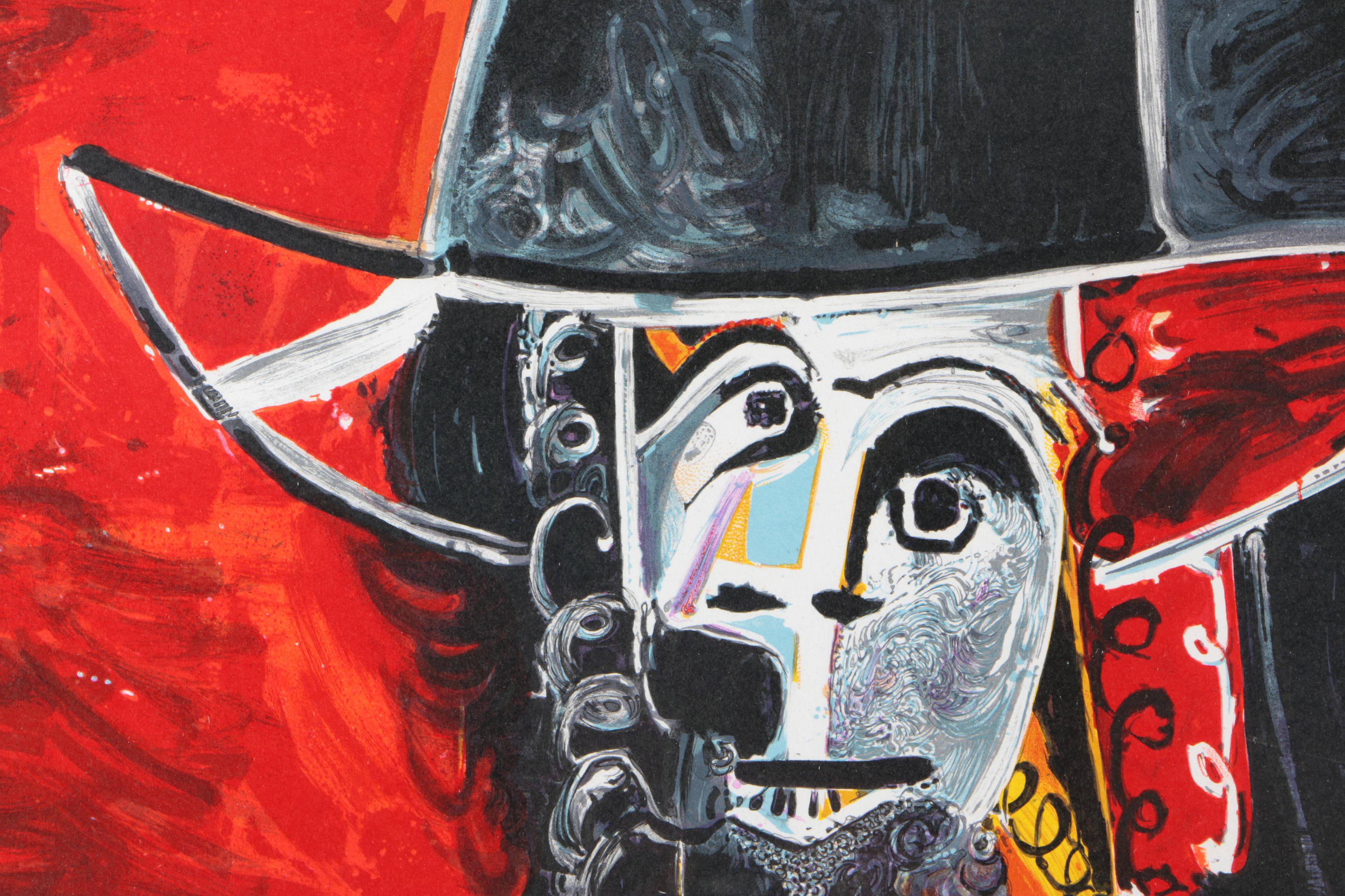 H. Deschamps Lithographic Poster After Picasso's "Homme à l'épée"