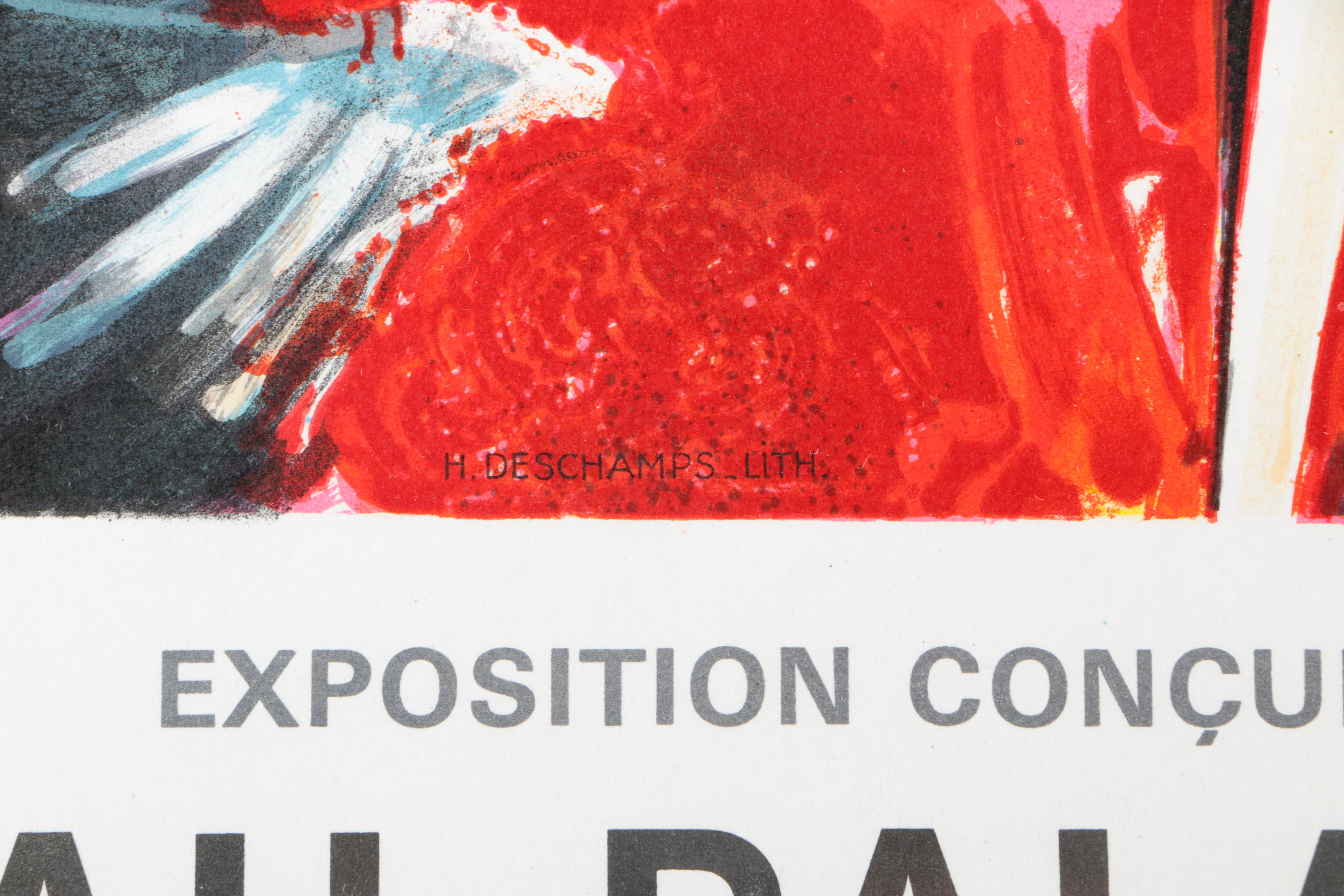 H. Deschamps Lithographic Poster After Picasso's "Homme à l'épée"