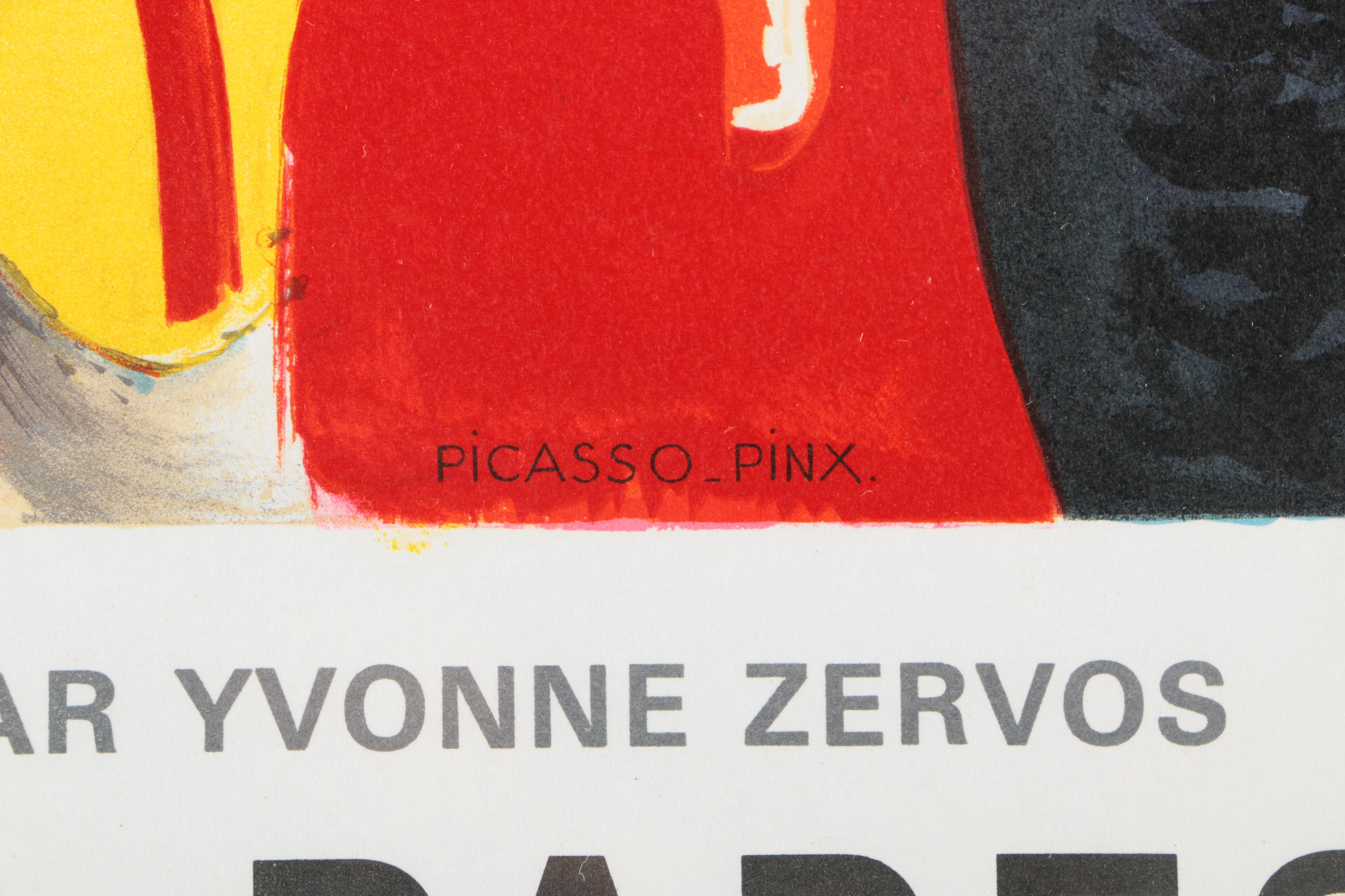 H. Deschamps Lithographic Poster After Picasso's "Homme à l'épée"