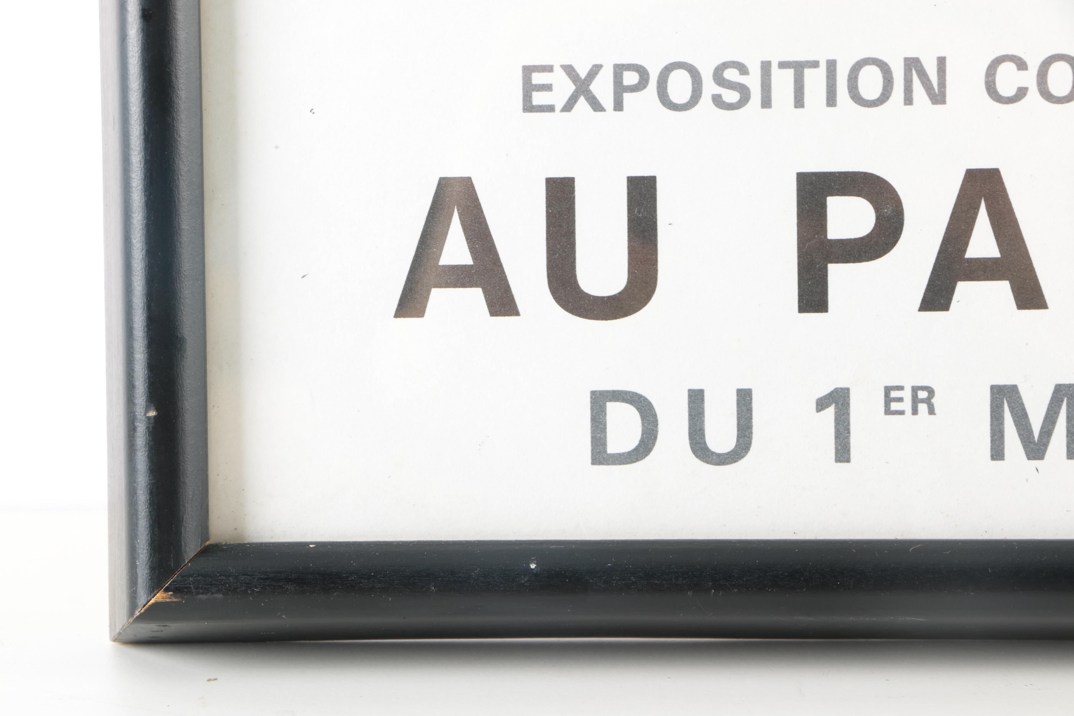 H. Deschamps Lithographic Poster After Picasso's "Homme à l'épée"