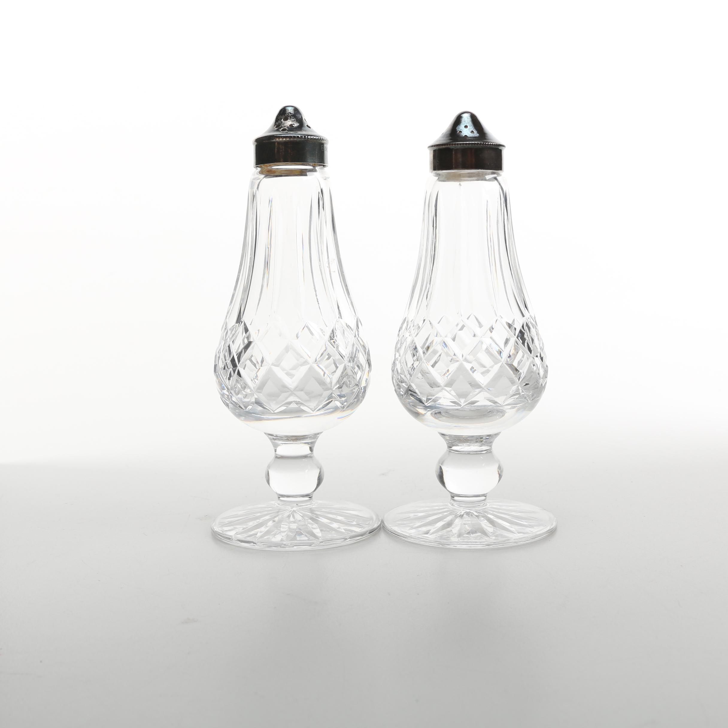 Waterford "Lismore" Crystal Condiment Shakers