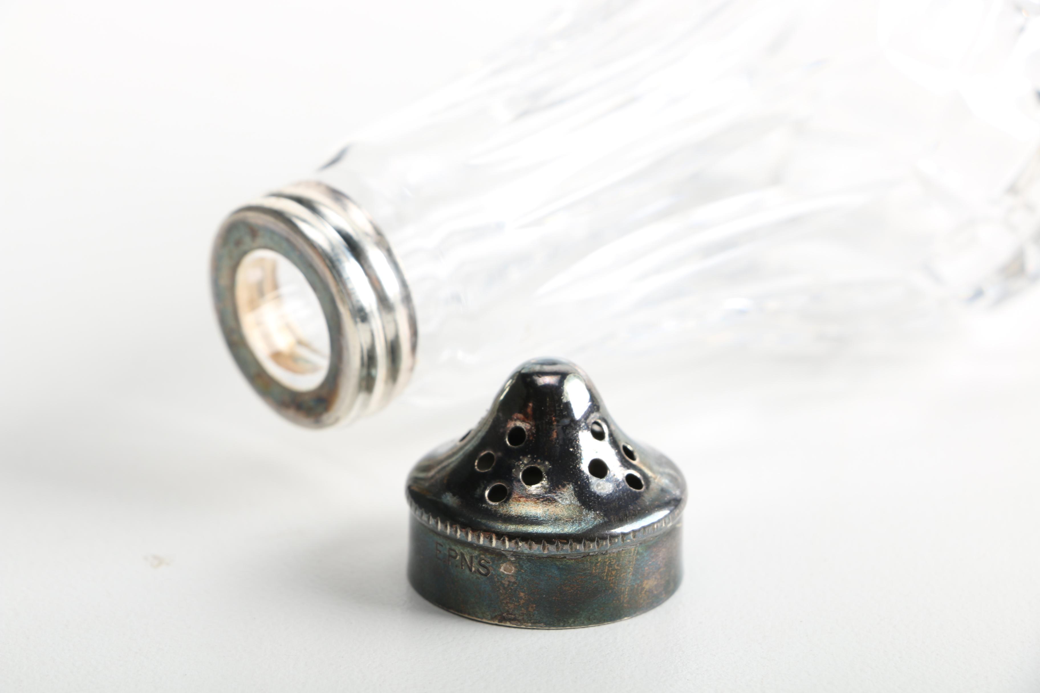 Waterford "Lismore" Crystal Condiment Shakers