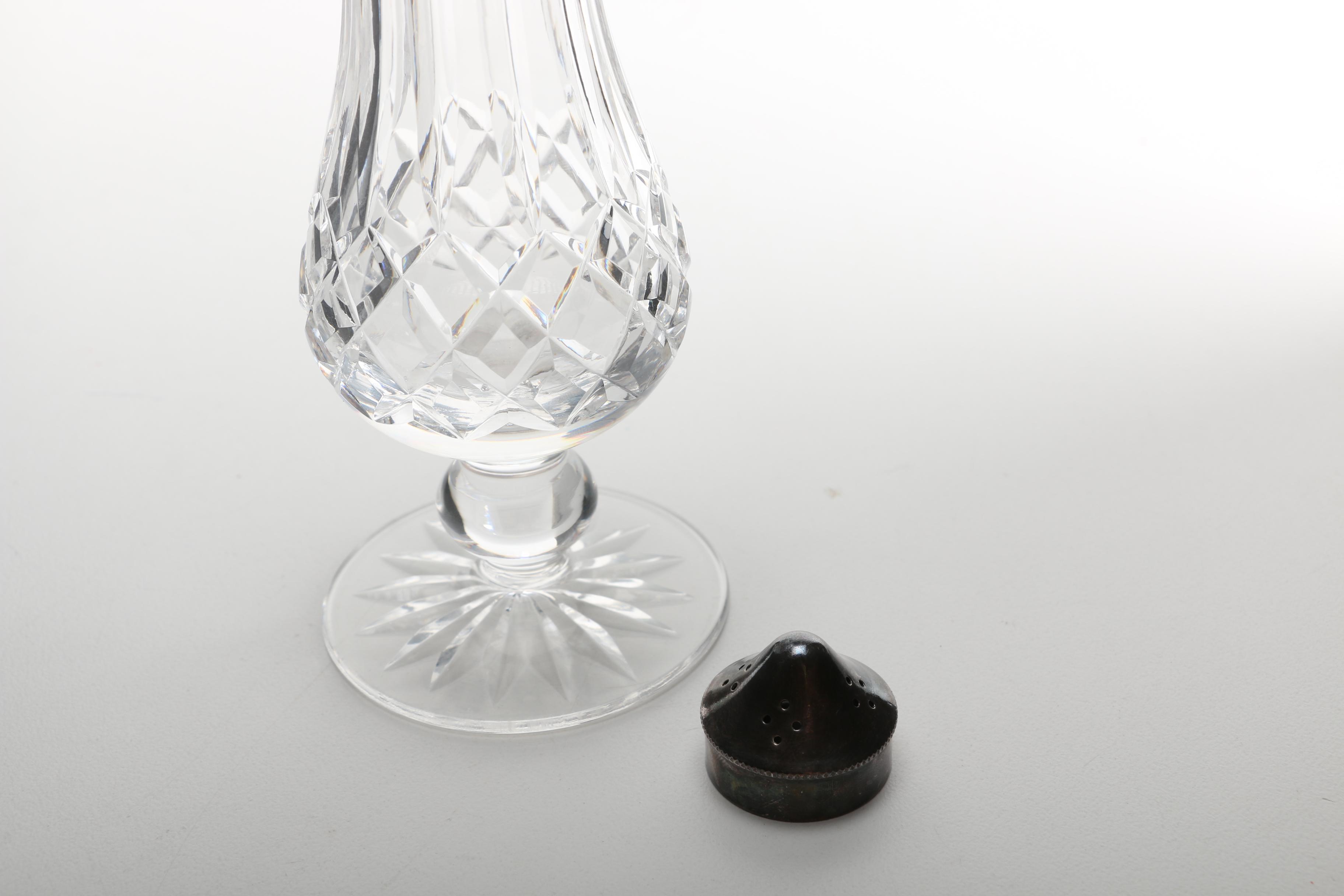 Waterford "Lismore" Crystal Condiment Shakers