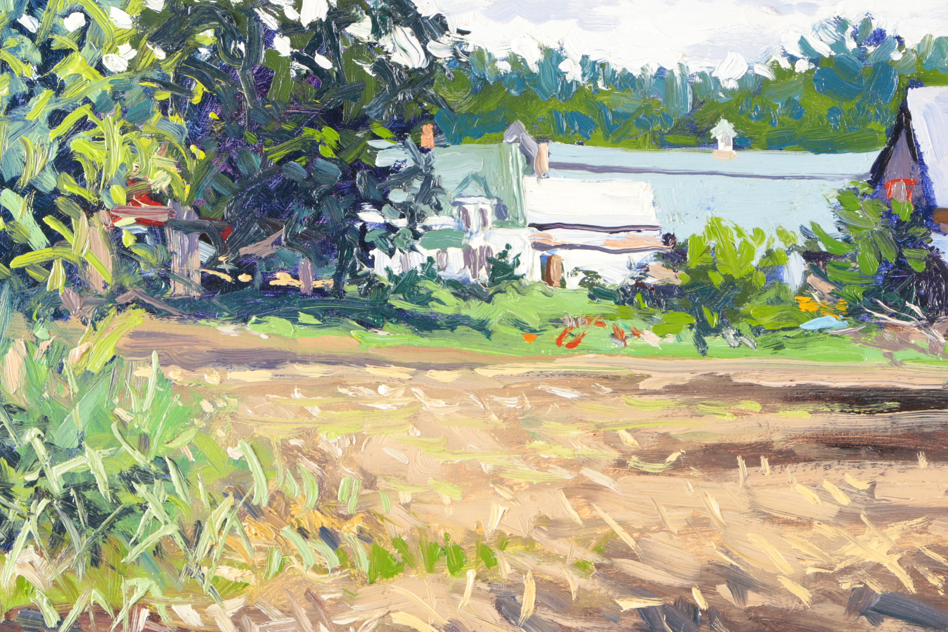 J. Thomas R Higgins Oil Painting "Farm in Wayne"