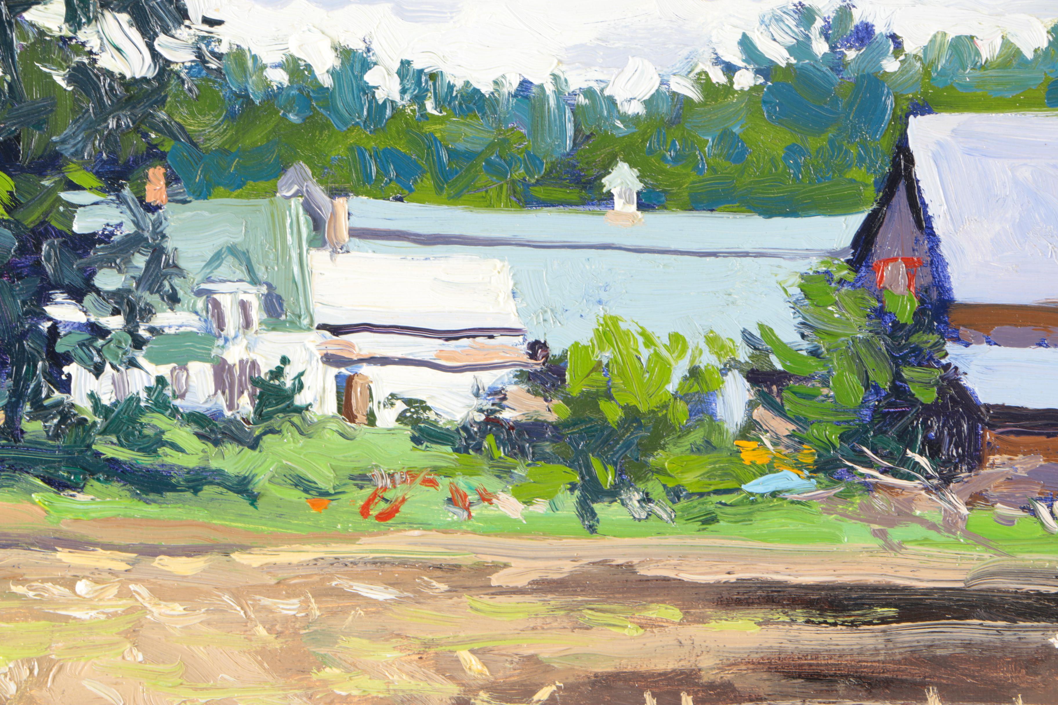 J. Thomas R Higgins Oil Painting "Farm in Wayne"