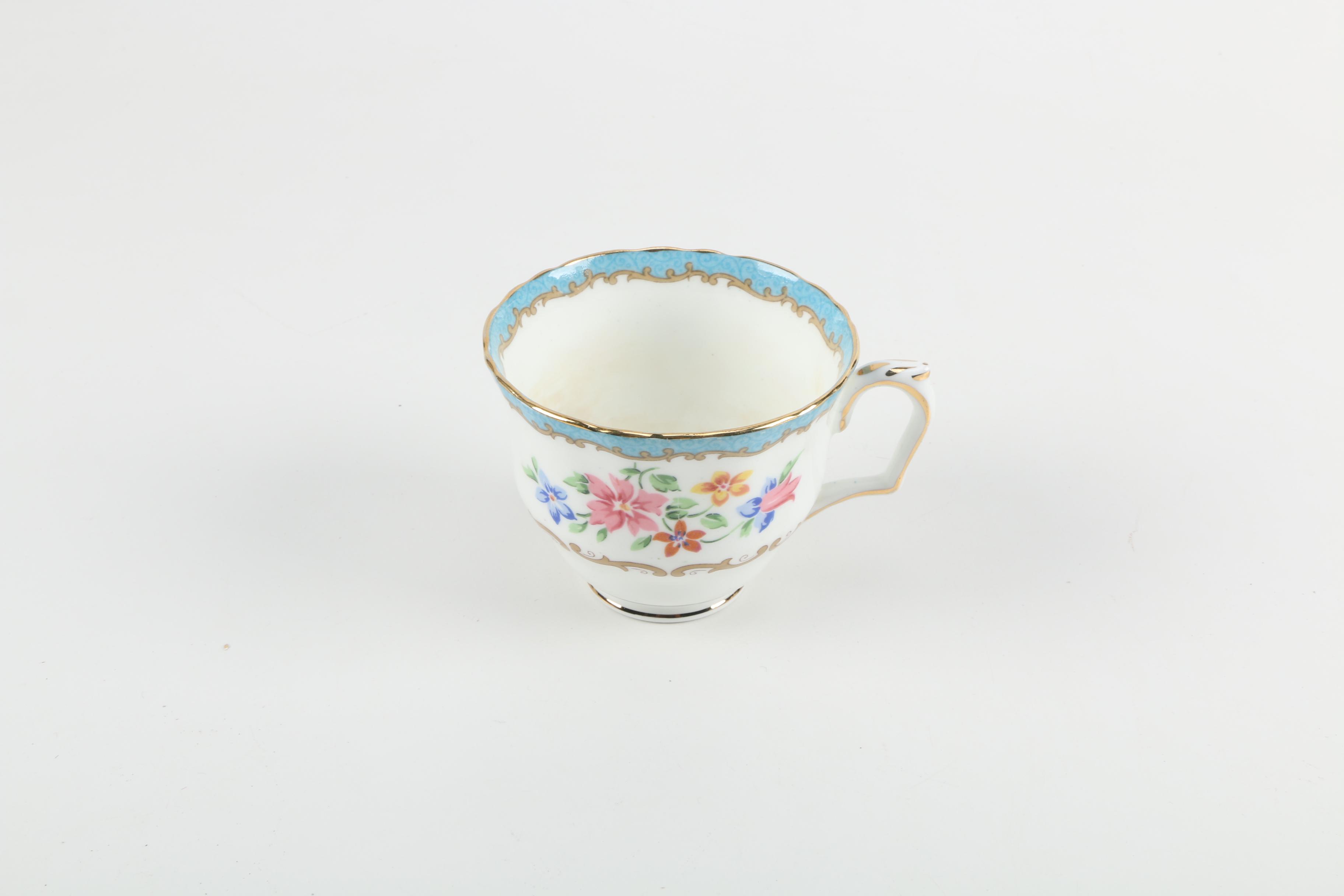 Crown Staffordshire China Teacups and Saucers