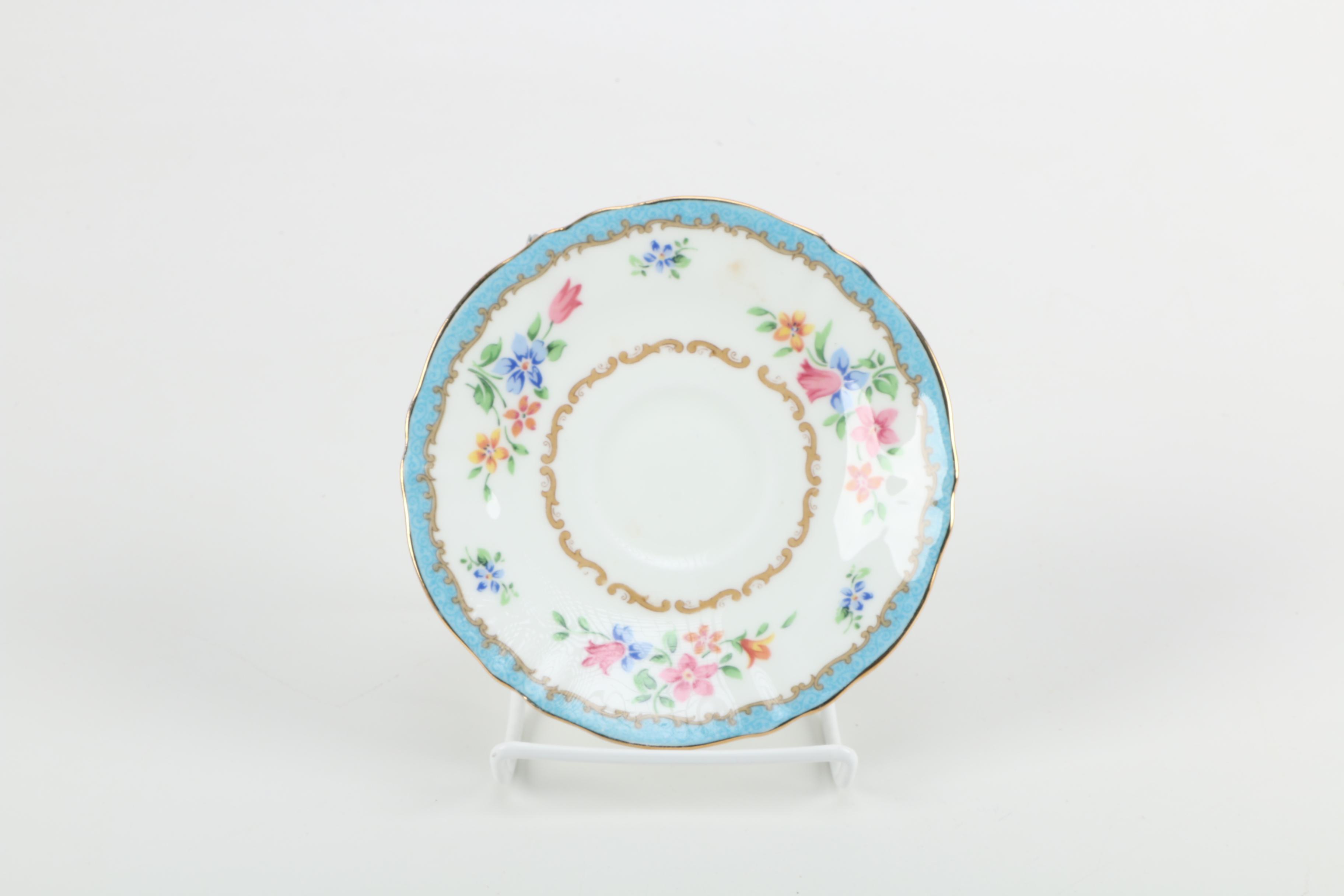 Crown Staffordshire China Teacups and Saucers