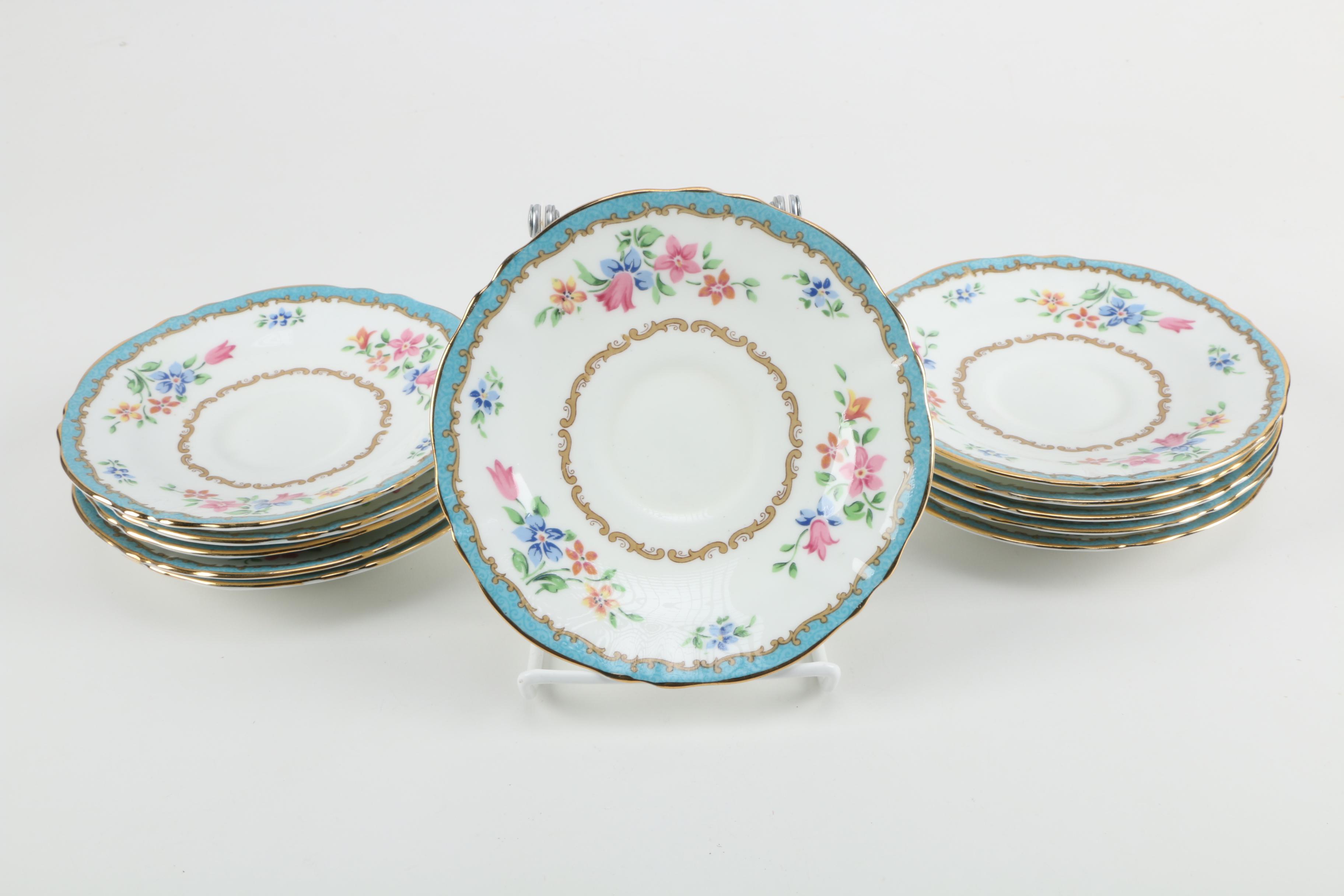 Crown Staffordshire China Teacups and Saucers