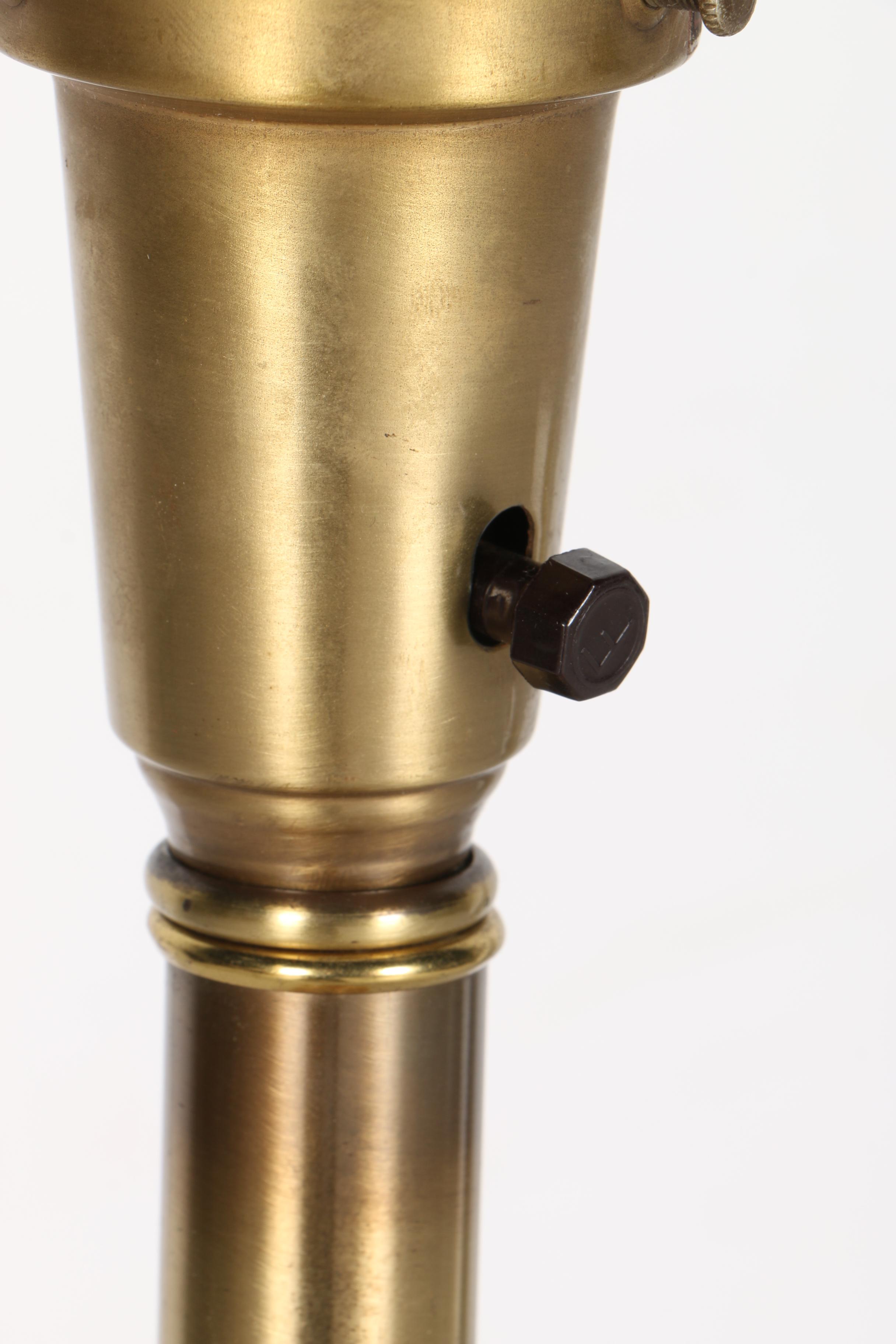 Bronze and Amber Tone Torchiere Lamp