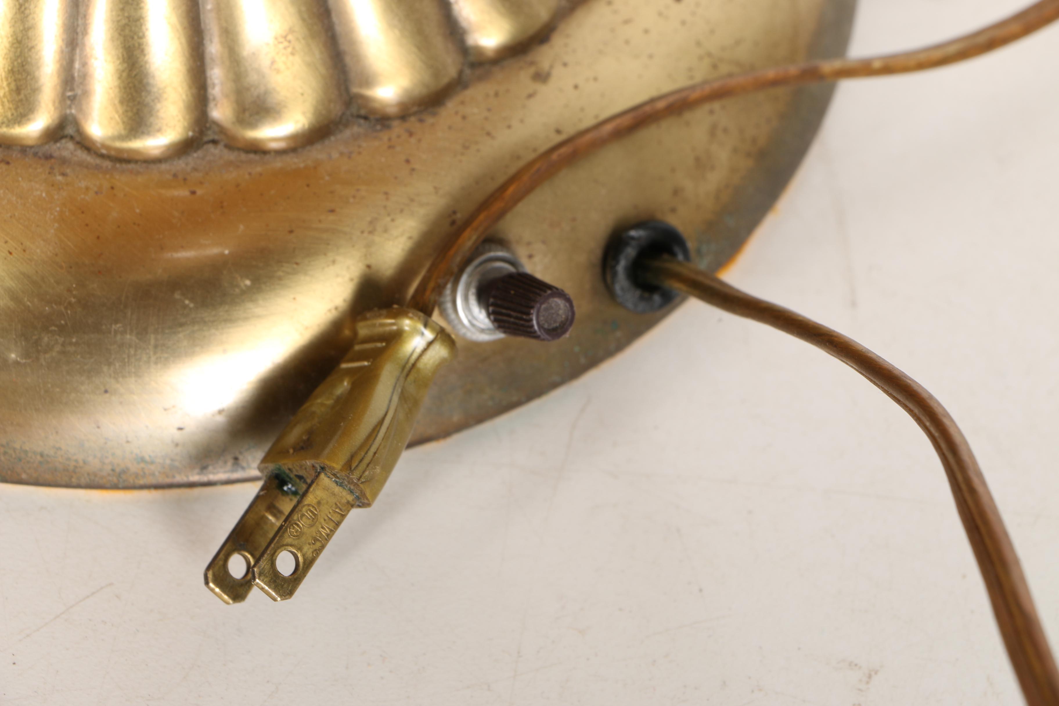 Bronze and Amber Tone Torchiere Lamp