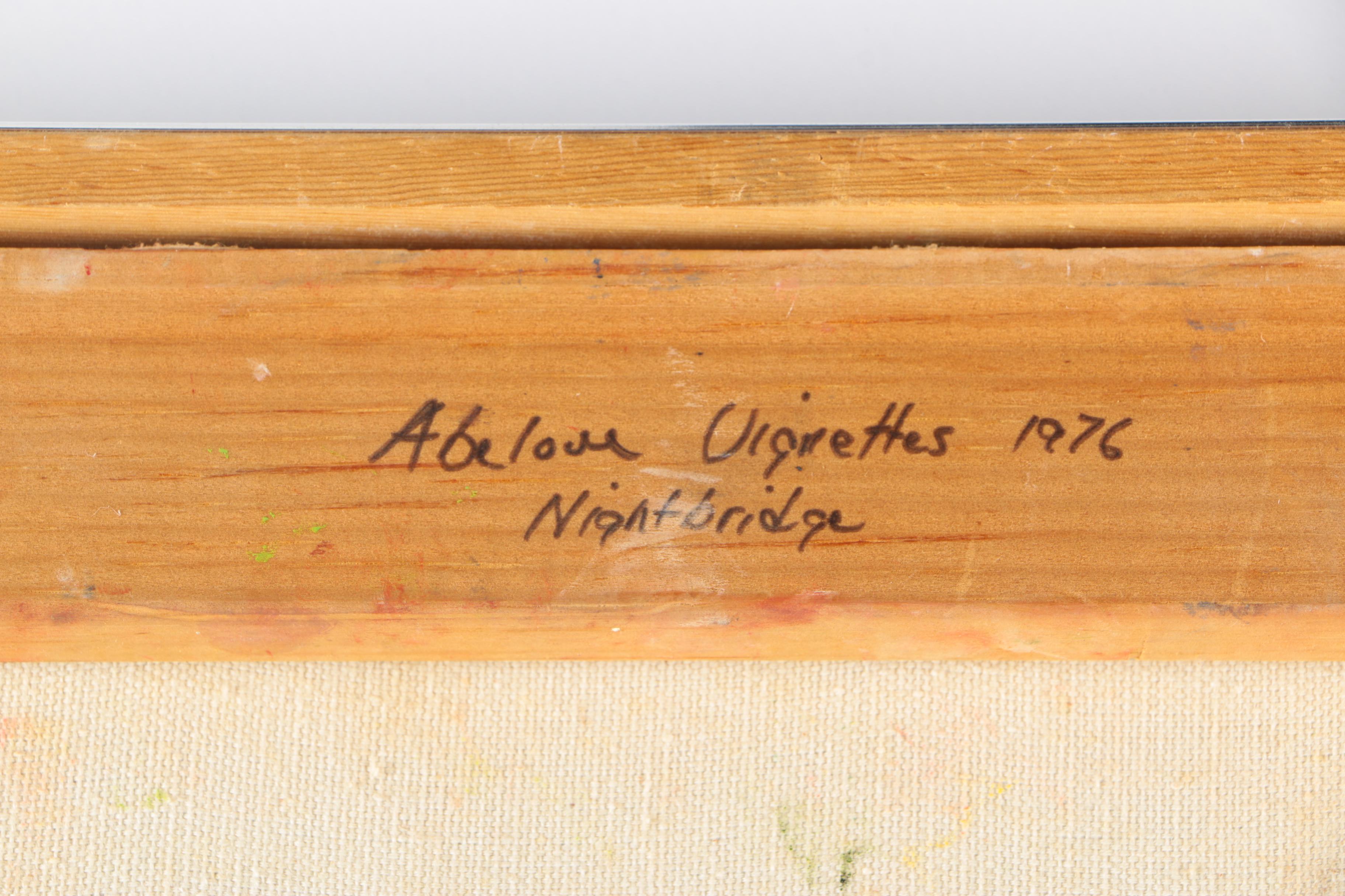 Joan Abelove Oil Painting on Canvas "Nightbridge"