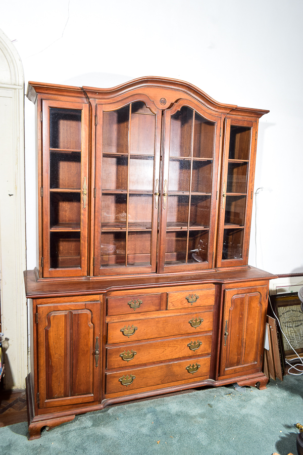 American Tradition Oak China Cabinet