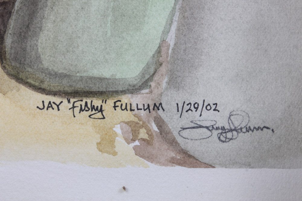 Jay Fullum Watercolor on Paper with Handmade Terrestrials