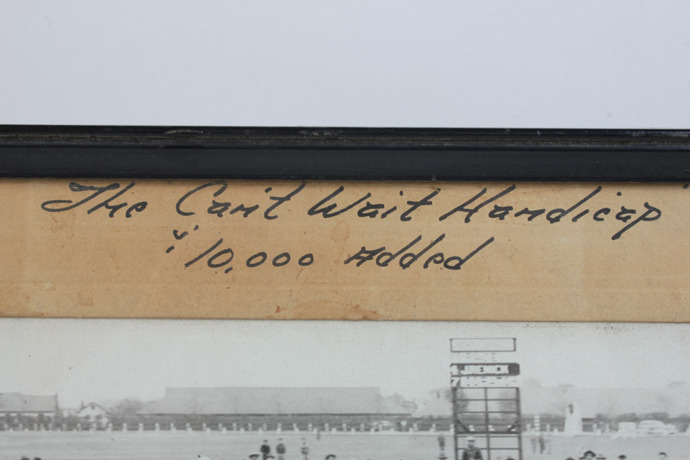 Collection of Three Black and White Photographs of Horse Racing