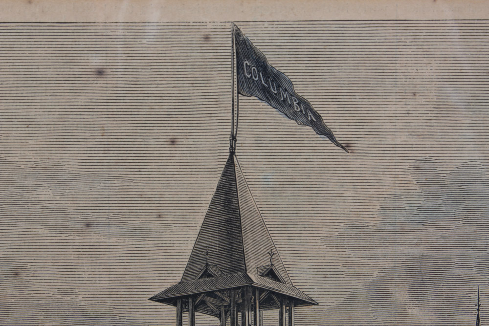 Pembroke College Boat Club Rules and Engraving of Columbia and Yale University Boat Houses