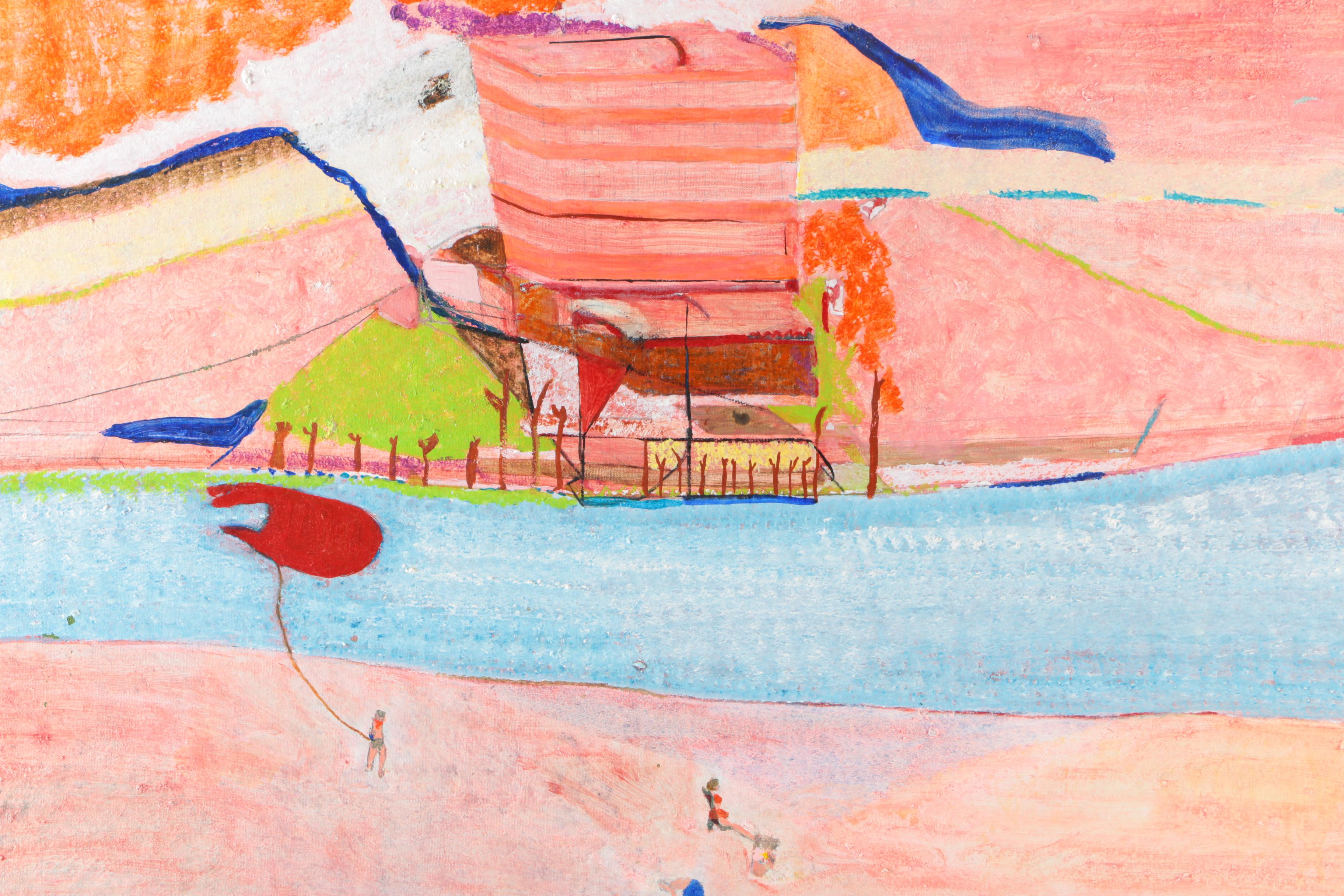 Joan Abelove Oil Painting on Canvas "Vacation Land"