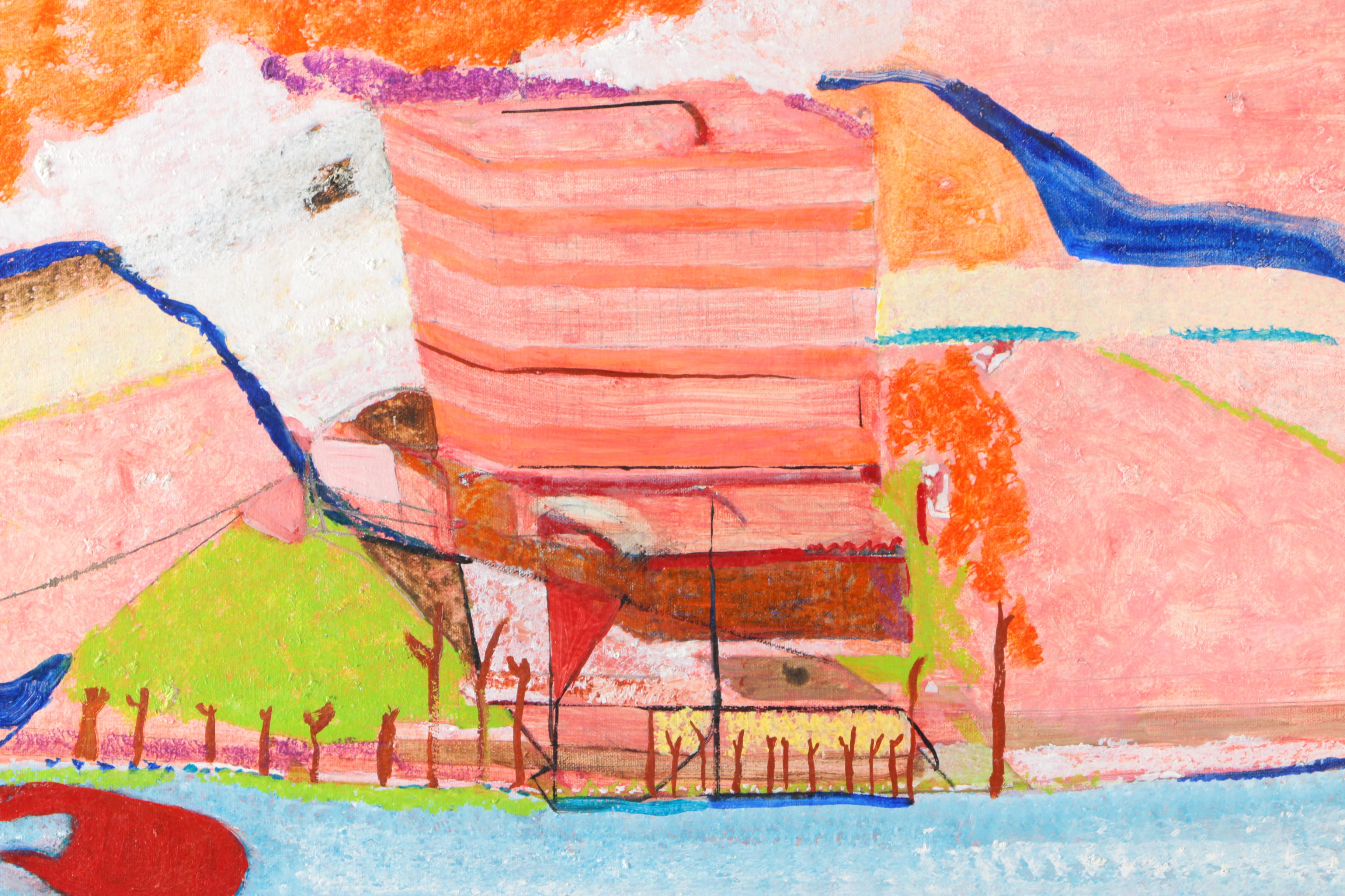 Joan Abelove Oil Painting on Canvas "Vacation Land"