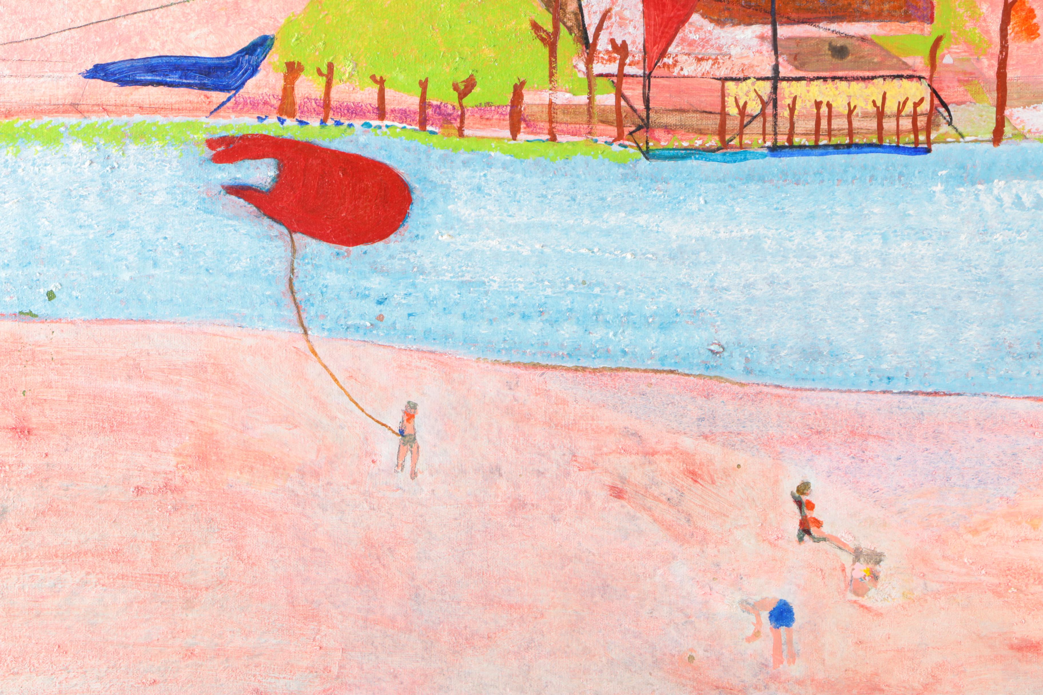 Joan Abelove Oil Painting on Canvas "Vacation Land"