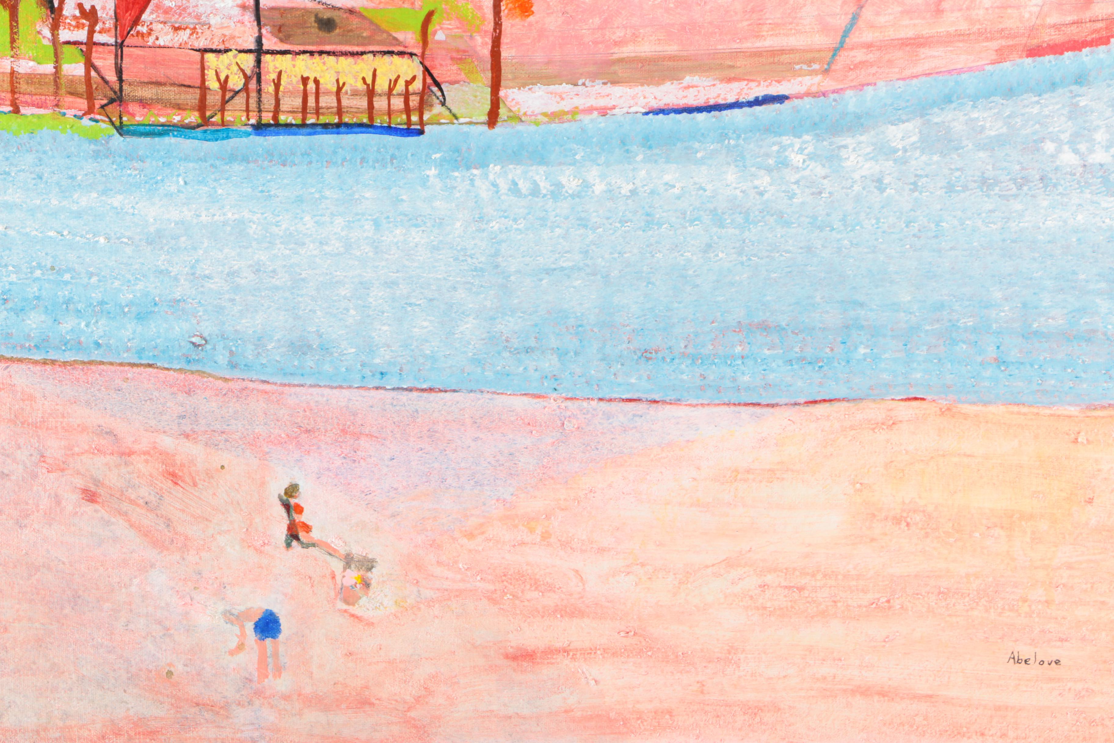 Joan Abelove Oil Painting on Canvas "Vacation Land"