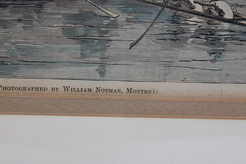 Pembroke College Boat Club Rules and Engraving of Columbia and Yale University Boat Houses