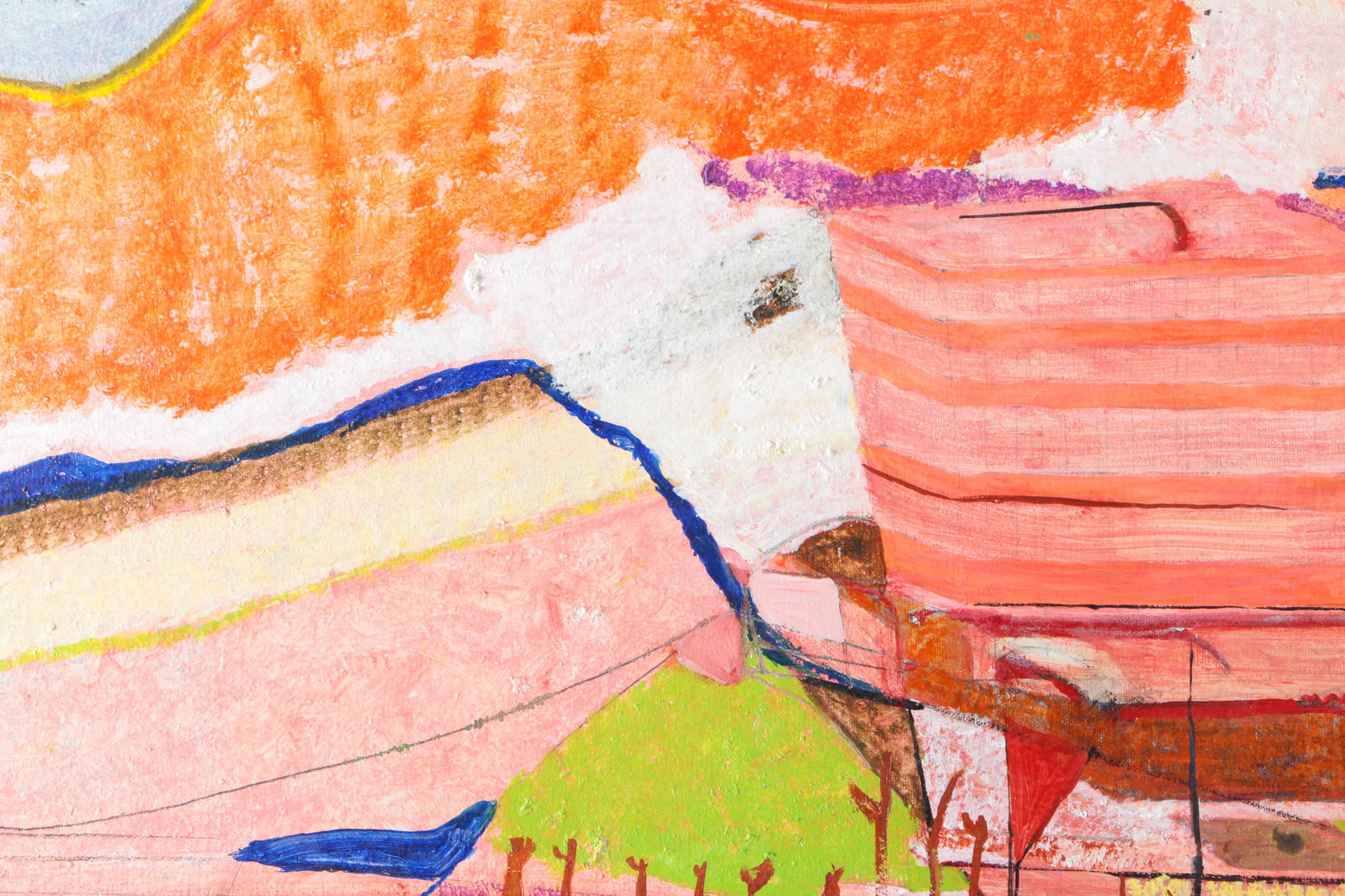 Joan Abelove Oil Painting on Canvas "Vacation Land"