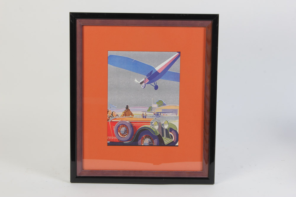 Pair of Giclee Prints After Aviation Themed Art