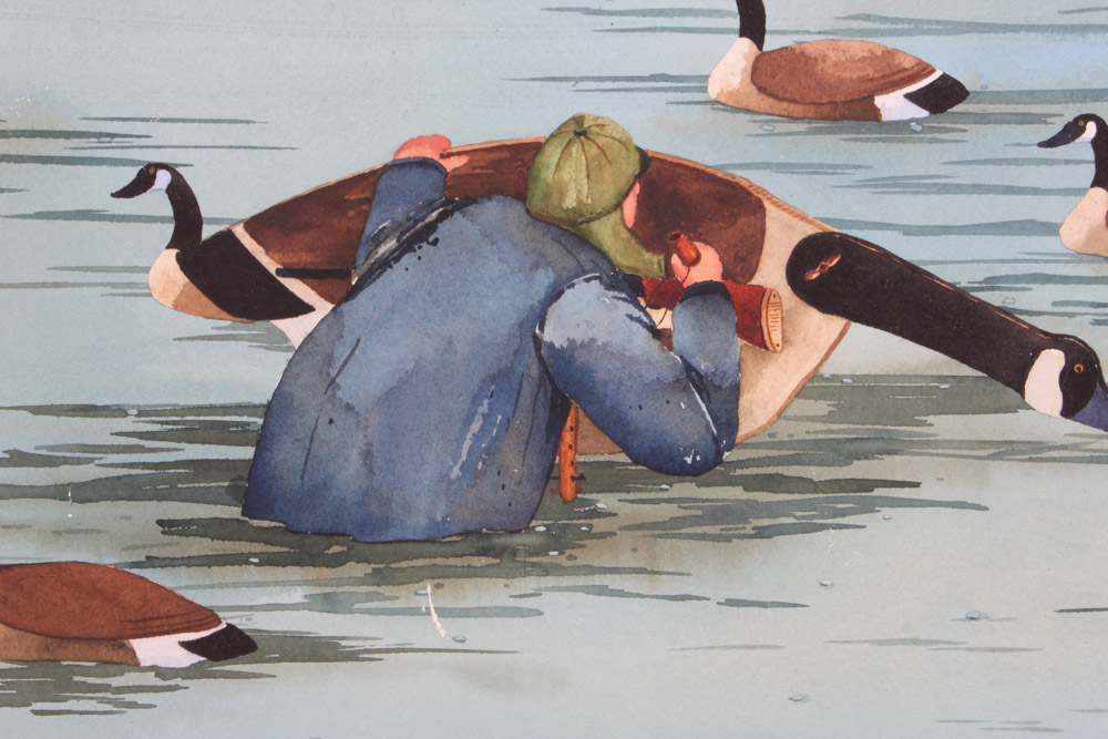 Dennis Clevenger Gouache Painting on Paper