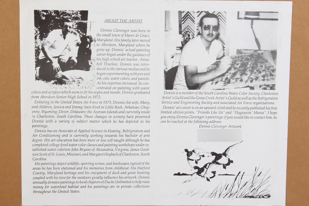 Dennis Clevenger Gouache Painting on Paper