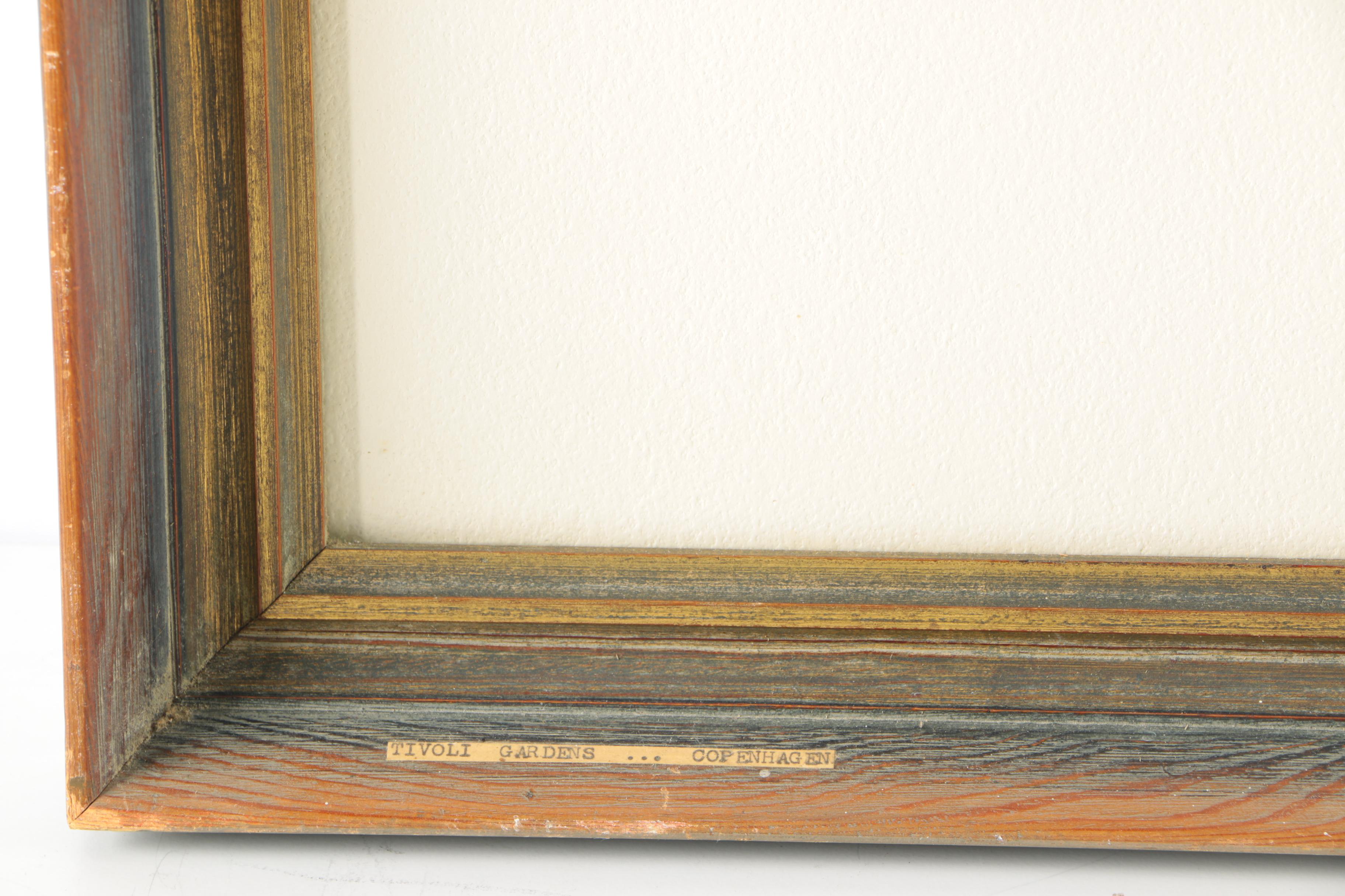 Joan Abelove Gouache on Paper "Tivoli Gardens ... Copenhagen"