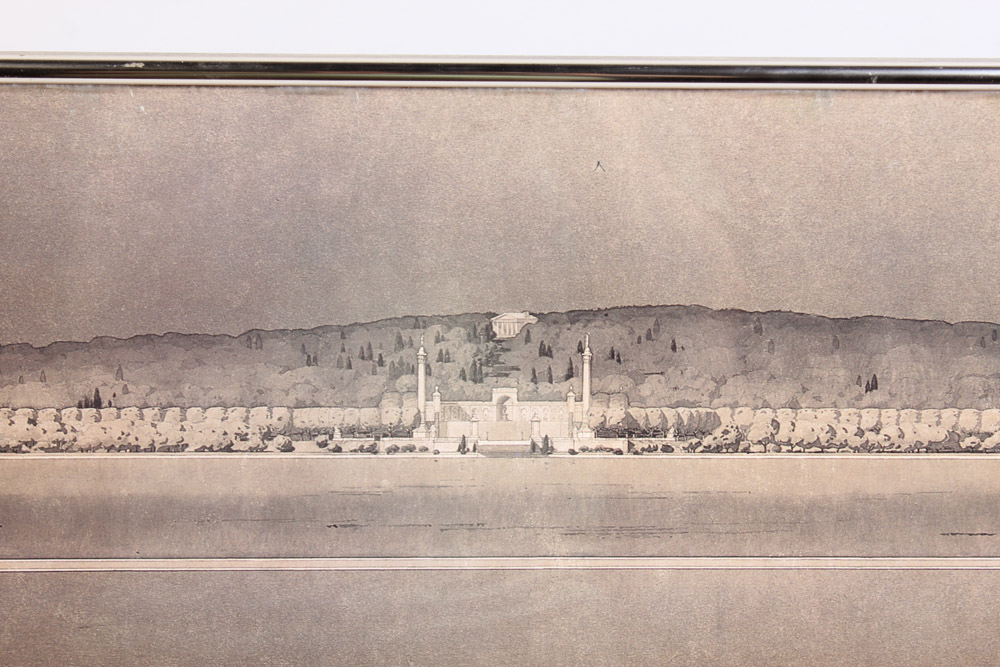 Offset Lithograph After the Plans for the Arlington Memorial Bridge