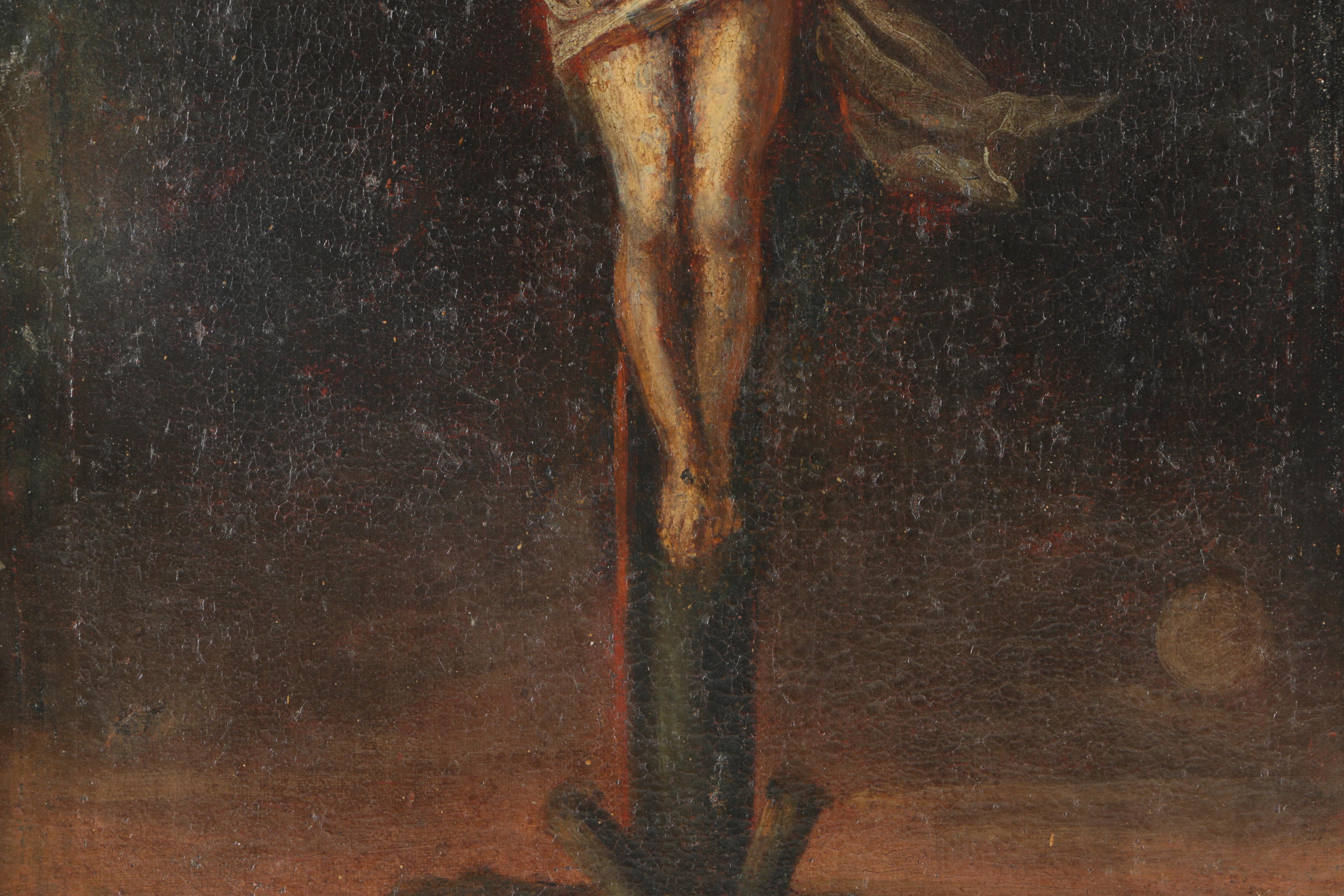 17th - 18th Century Oil Painting on Canvas of the Crucifixion
