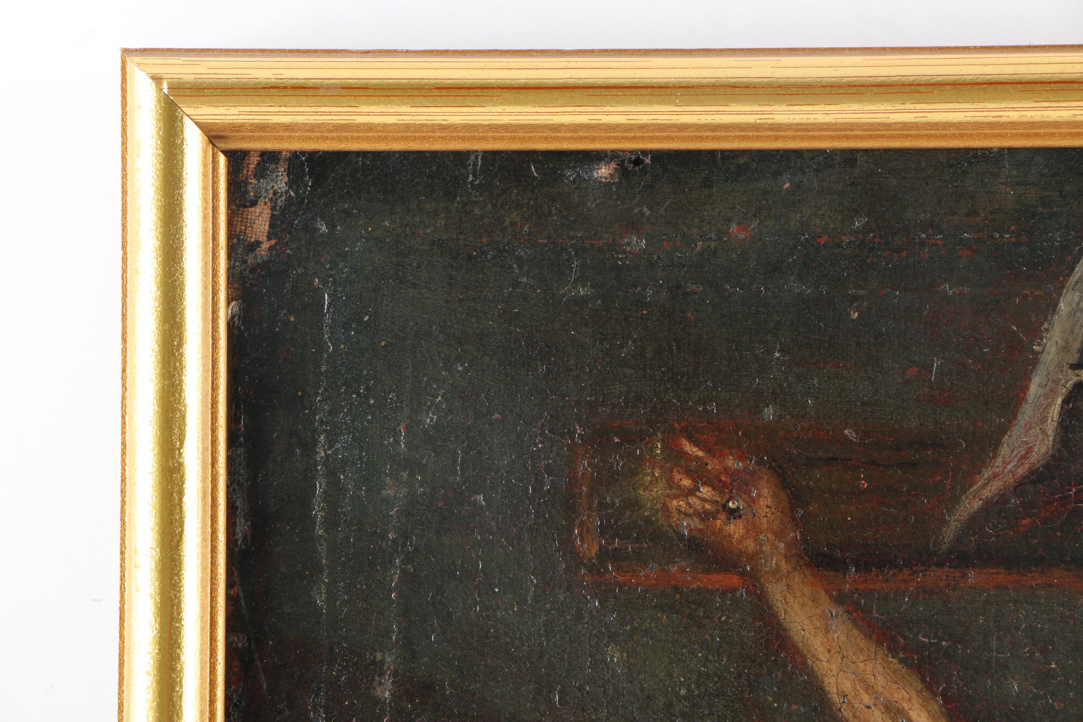 17th - 18th Century Oil Painting on Canvas of the Crucifixion