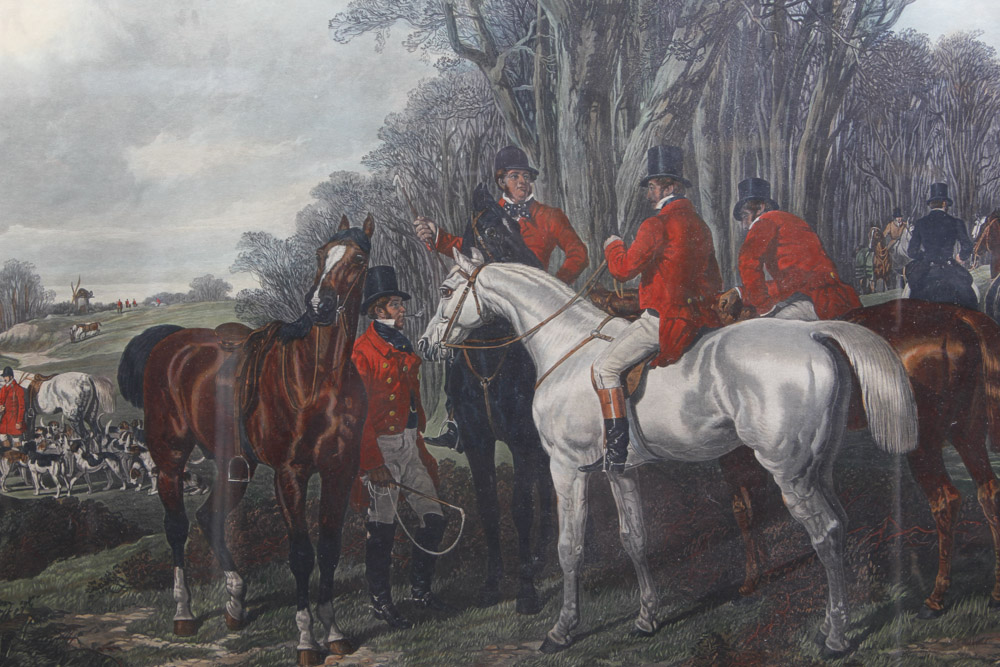 J. Harris Etching with Aquatint "The Meet"