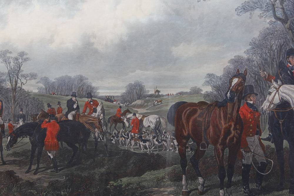 J. Harris Etching with Aquatint "The Meet"