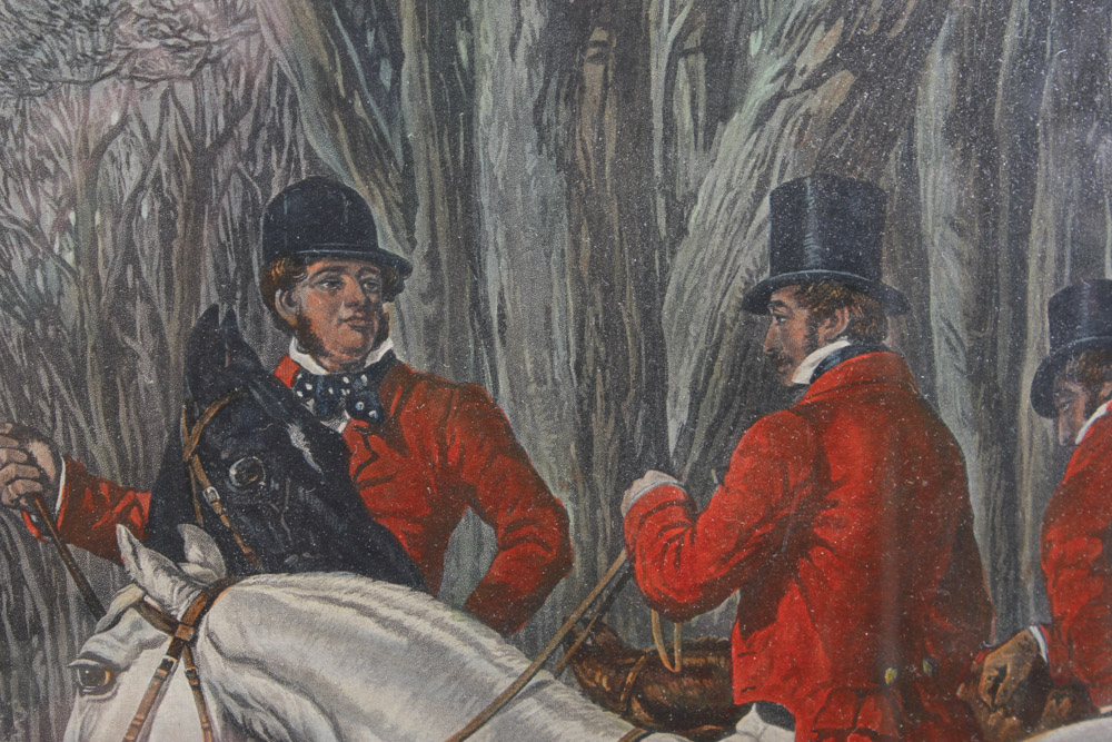 J. Harris Etching with Aquatint "The Meet"