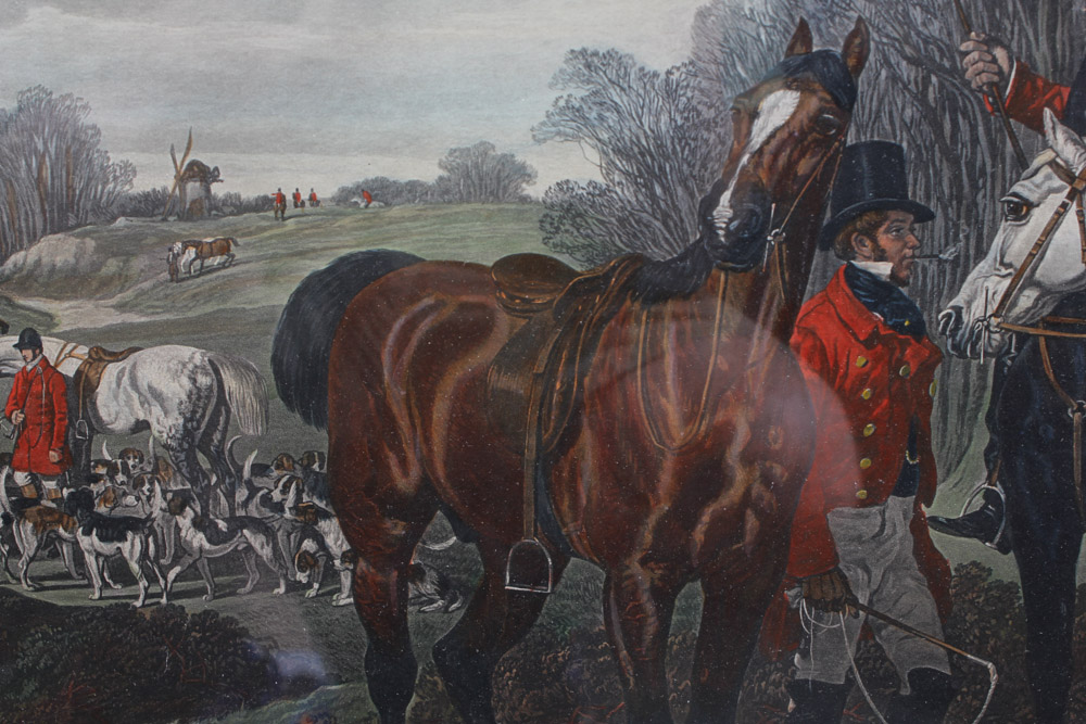 J. Harris Etching with Aquatint "The Meet"