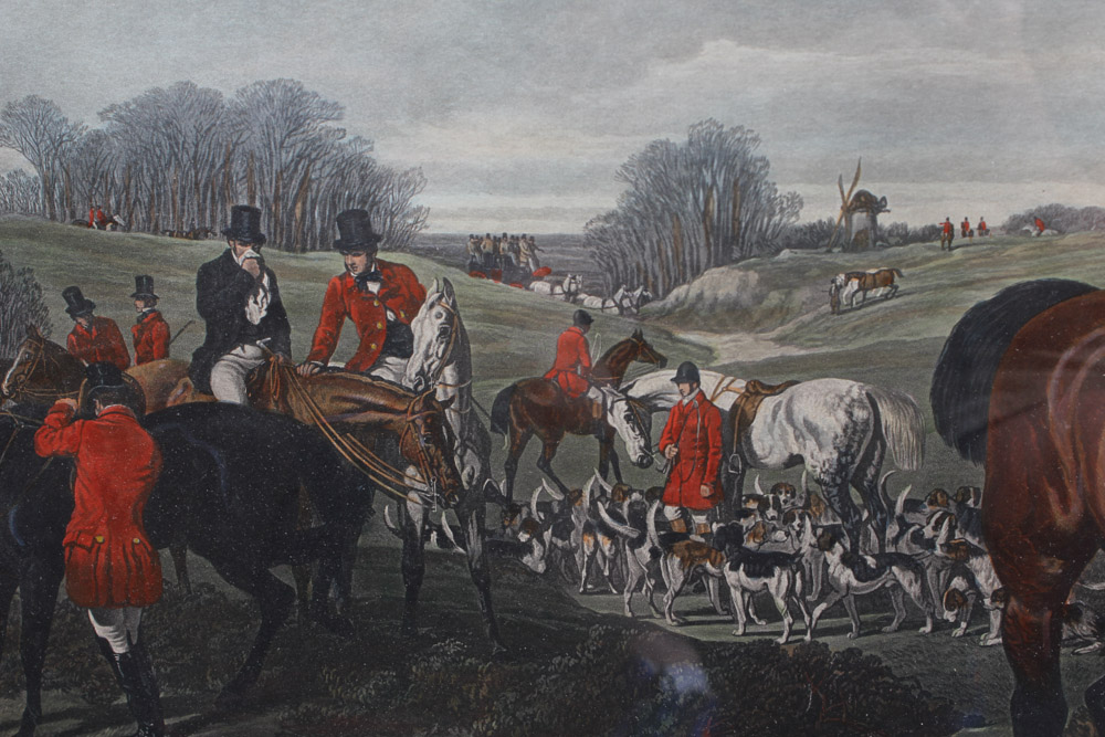 J. Harris Etching with Aquatint "The Meet"