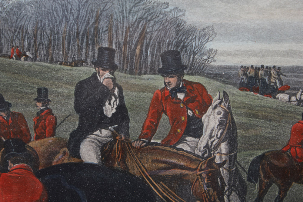 J. Harris Etching with Aquatint "The Meet"